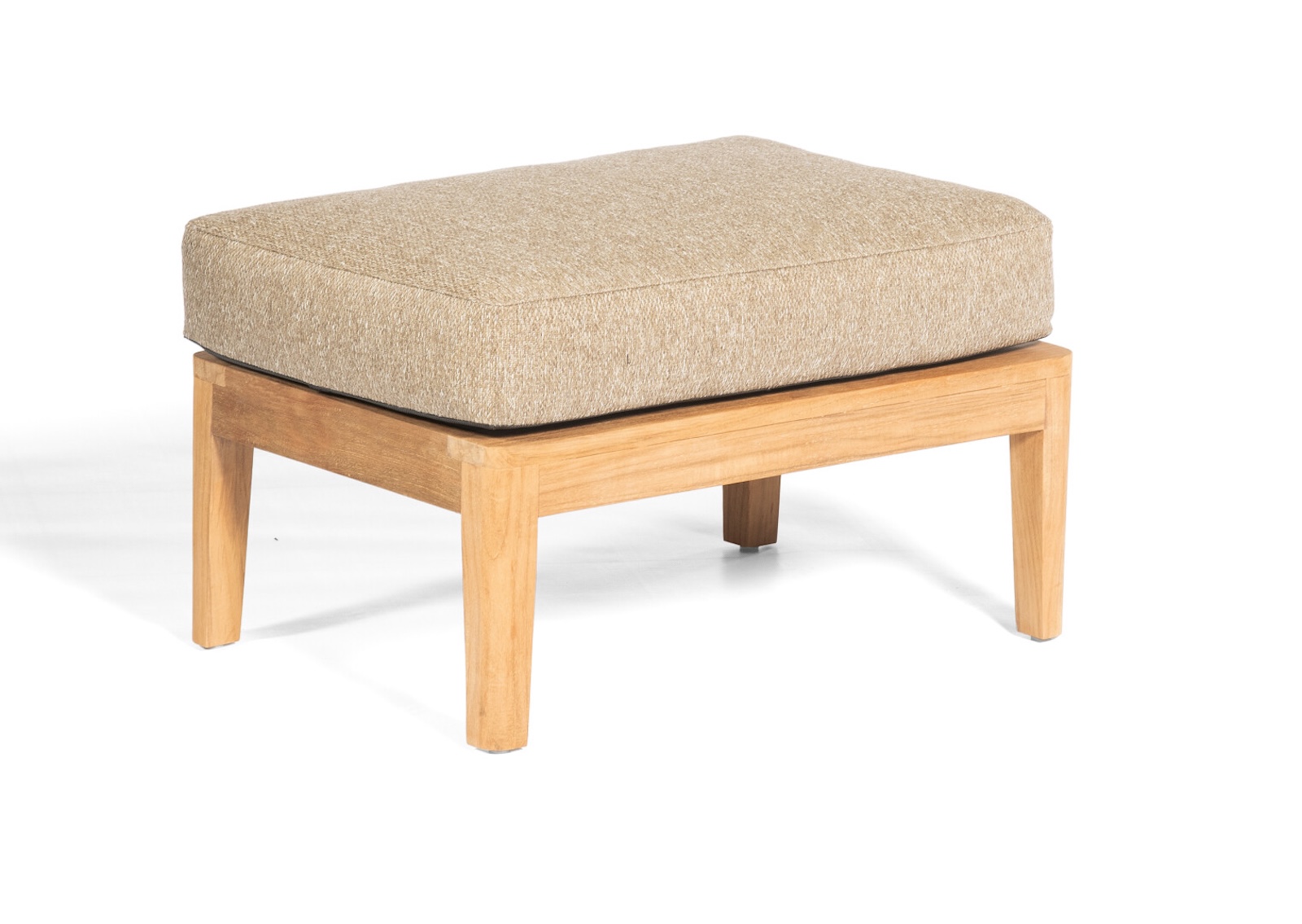 Sonnenpartner Cheyenne Hocker Fußhocker Sitzhocker Teakholz Beige/Braun 51x75x44