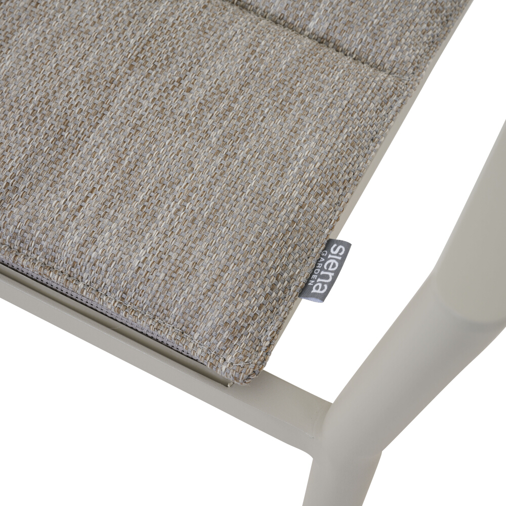 Siena Garden Kent Stapelsessel matt seidengrau/taupe grau Rope