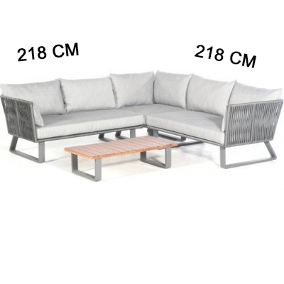 SunnySmart Poseidon Loungegruppe Sitzgruppe mit Tisch 2 Eckmodulen Ecksofa