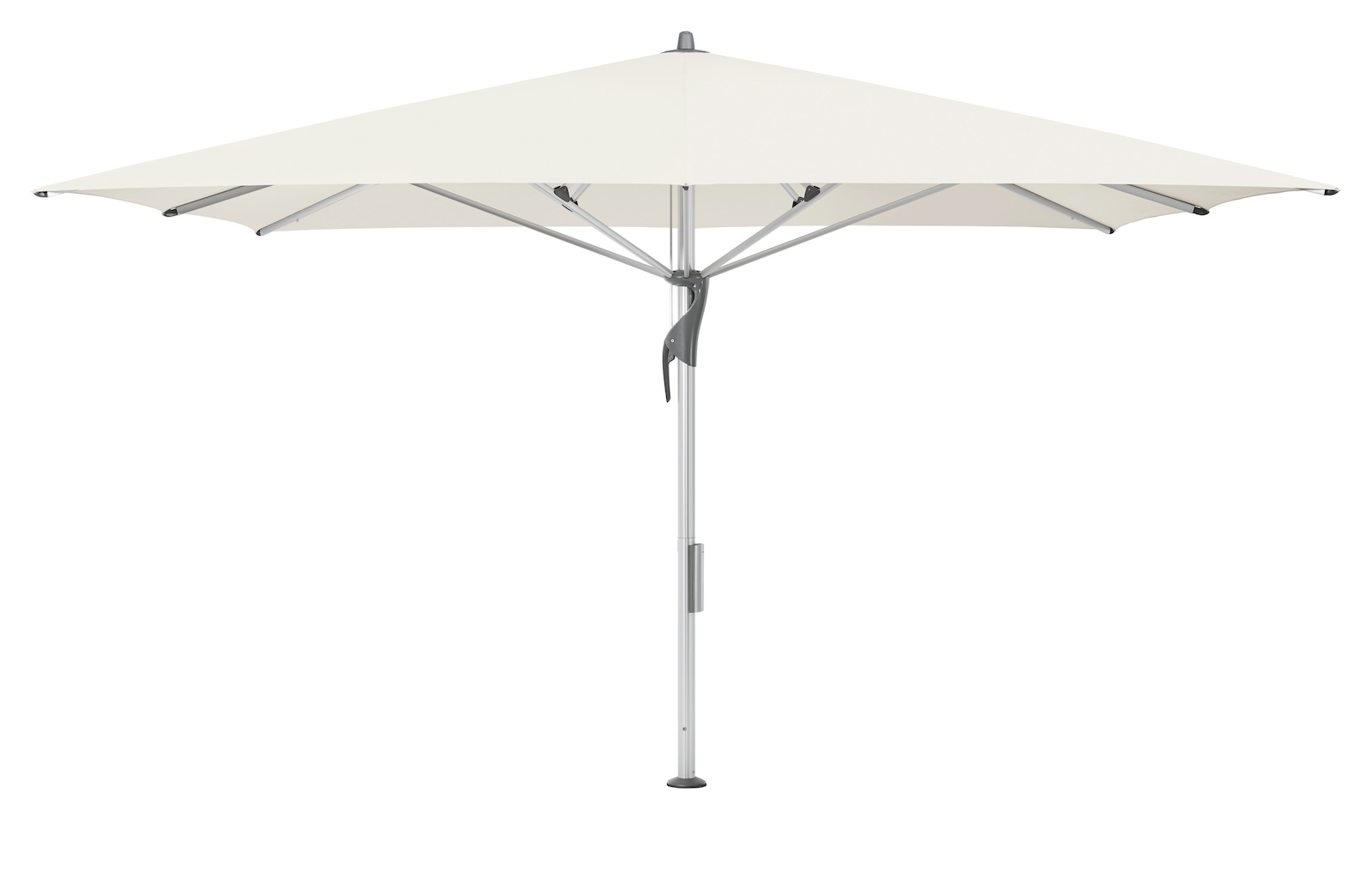 GLATZ Sonnenschirm FORTELLO® rechteckig 400 x 300 cm Farbe 158 Off White Mittelmastschirm inkl. Akku-Pack