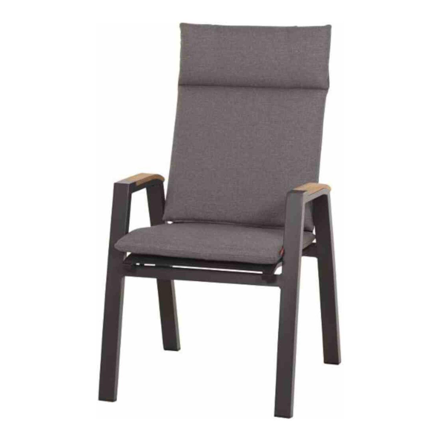 Siena Garden Stapelsessel Lindos Aluminium anthrazit/Ranotex® grau Stapelstuhl