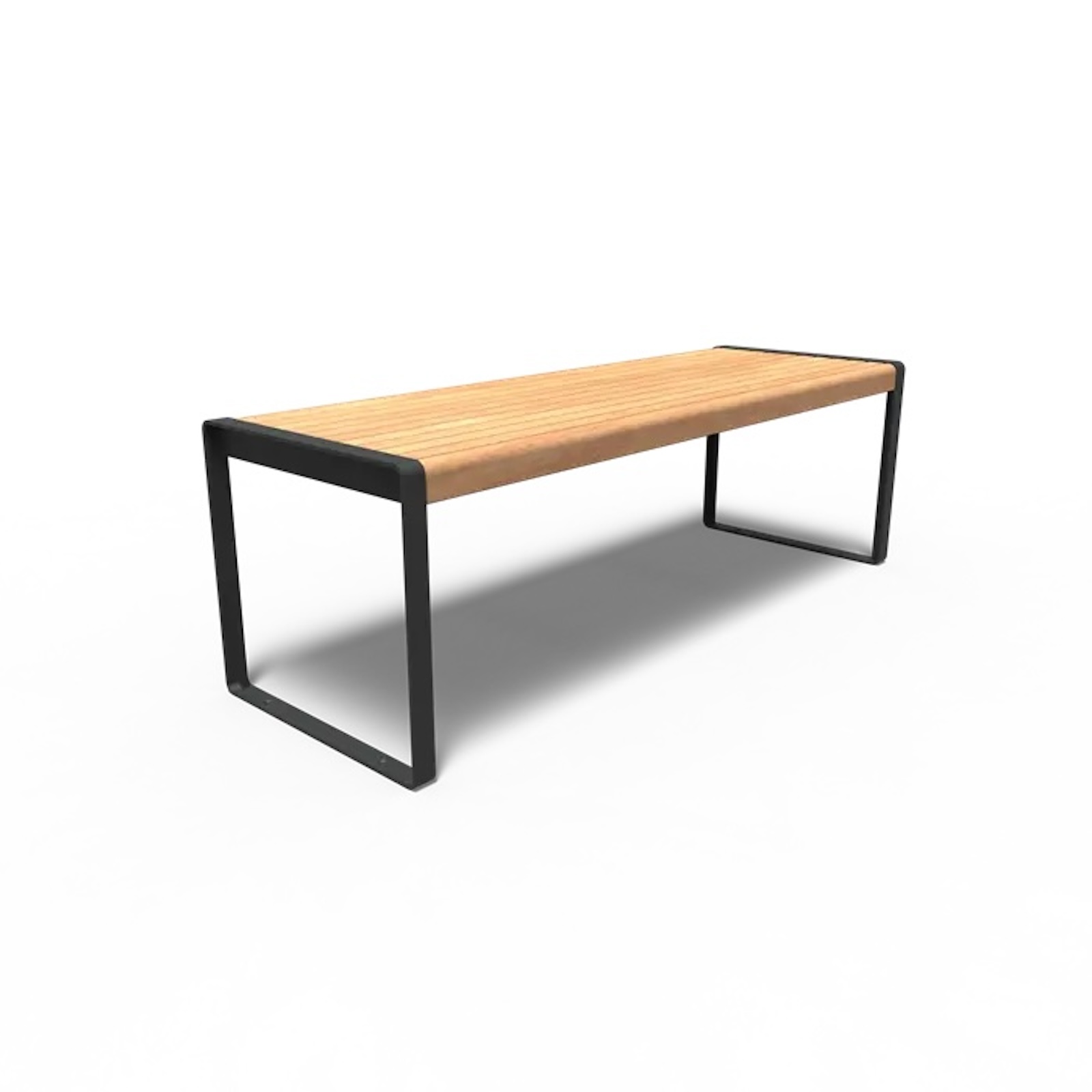 Adezz Gartentisch Serie STORR 230 x 79 x 75 cm Tischplatte Hartholz Garapa Rahmen Stahl schwarzgrau