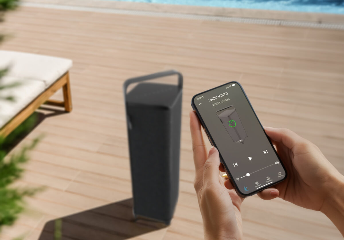 sonoro Vibes L Tragbarer Outdoor Bluetooth Lautsprecher mit HiFi-Klang Schwarz
