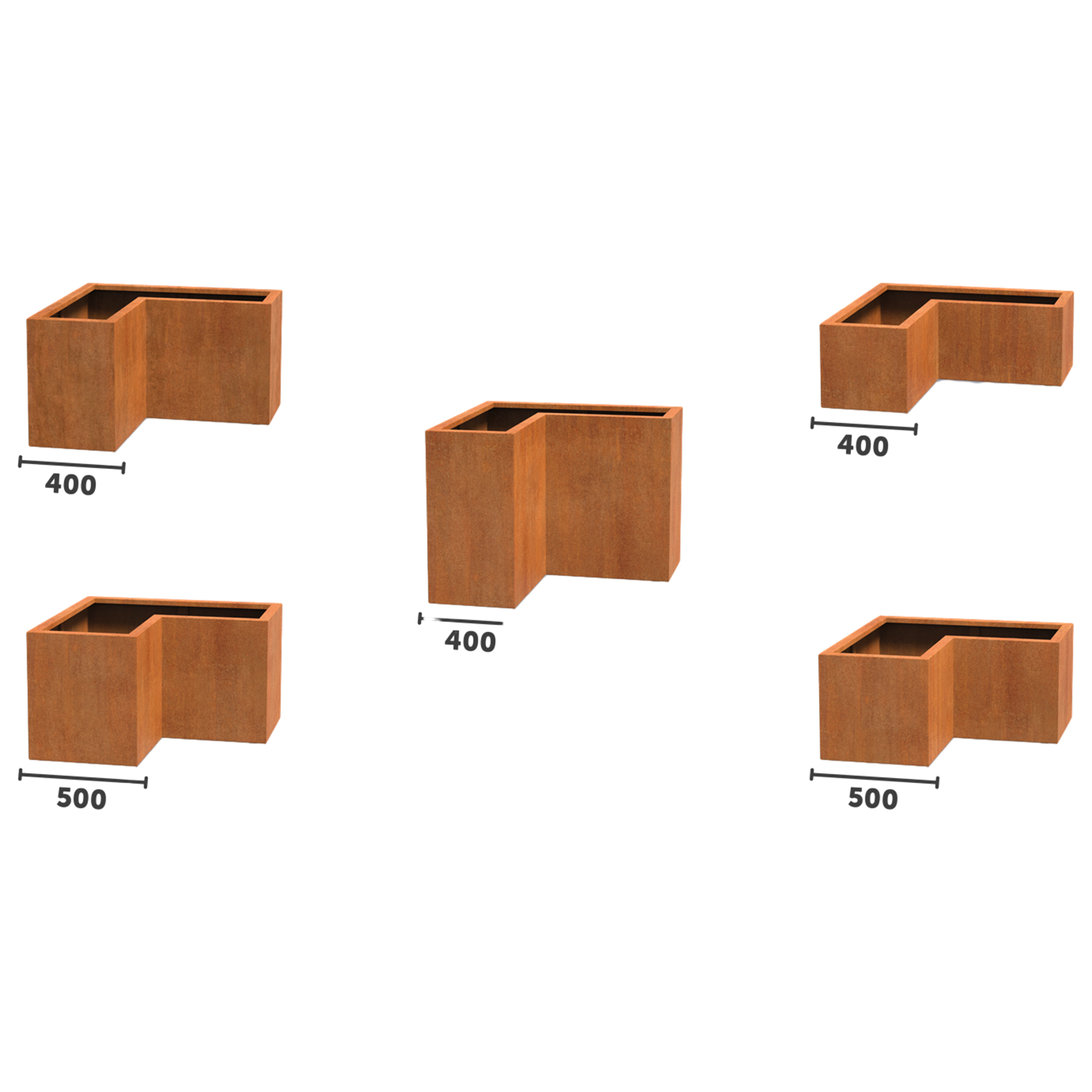 Adezz Carrez L-förmig aus Corten-Stahl Pflanzgefäß Pflanzkübel Blumentopf Adezz Carrez L-förmig aus Corten-Stahl Pflanzgefäß Pflanzkübel Blumentopf