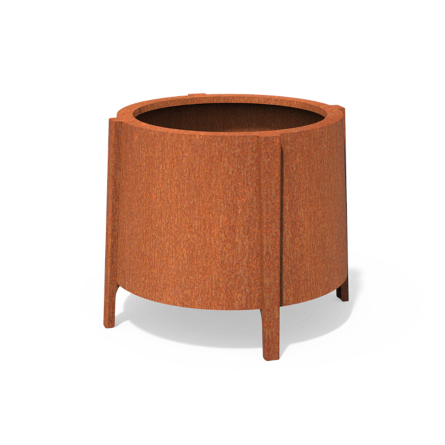 Adezz Botan Pflanzgefäß rund aus Corten-Stahl Pflanzkübel Blumenkasten