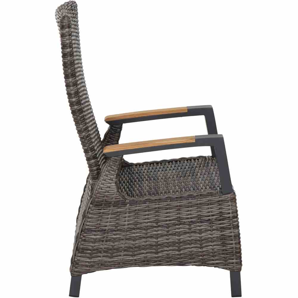 Siena Garden Verdo Dining Move Sessel Gardino®-Geflecht bronze-grau/Aluminium/Teak