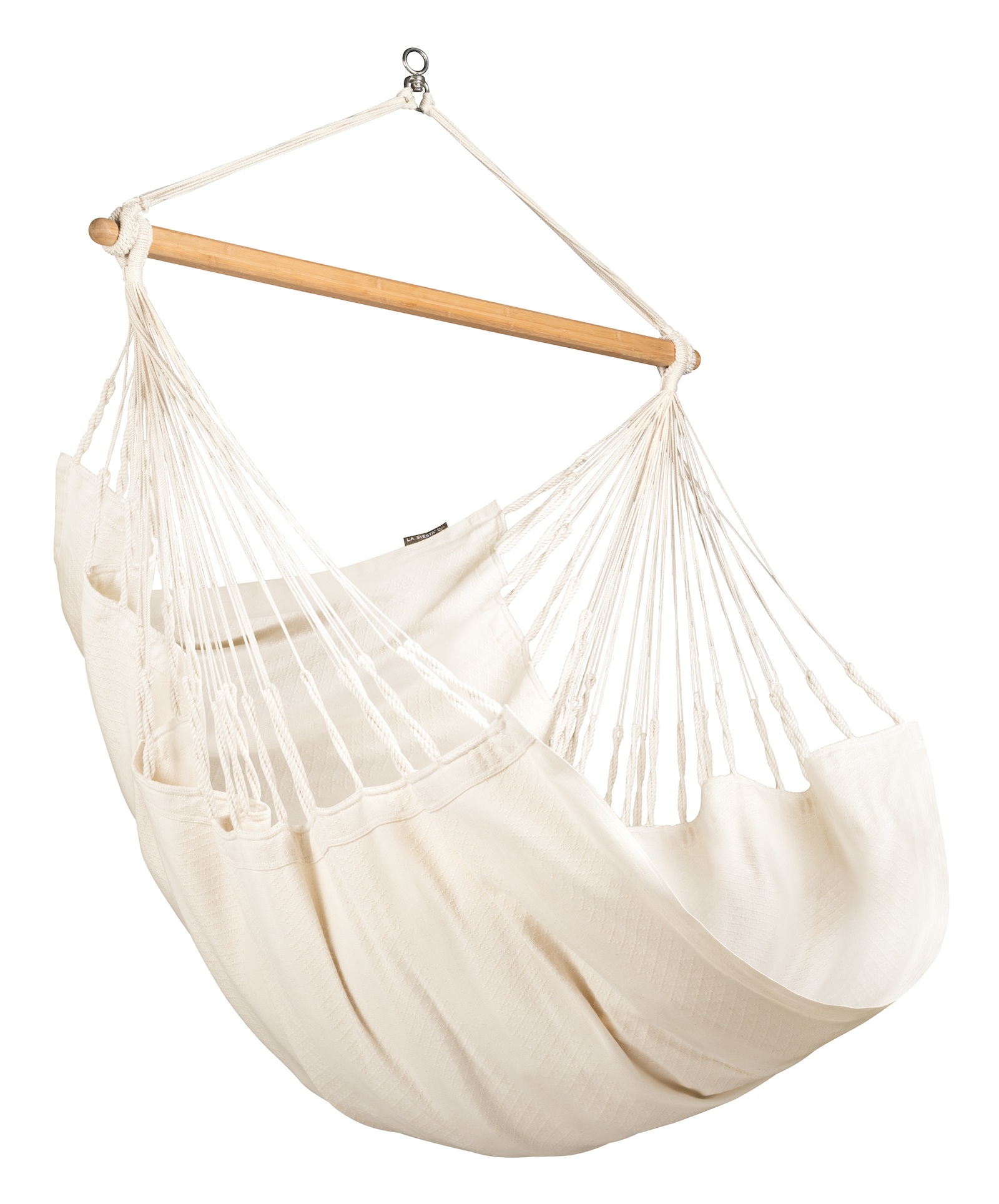 La Siesta Hängesessel HABANA Comfort latte creme Lounger aus Bio-Baumwolle Hängematte Hängestuhl