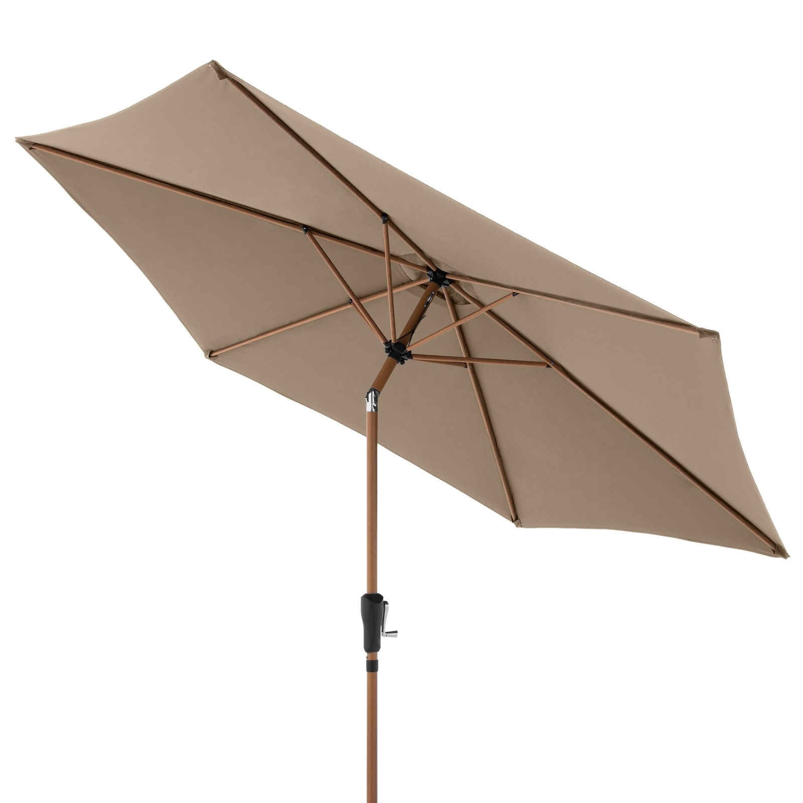 Doppler LIFE Lift ø 305 cm rund Woodstyle Mittelmastschirm Holz Sonnenschirm in 2 Farben