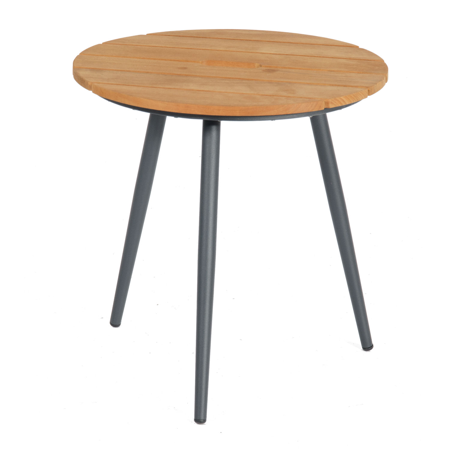 Sonnenpartner Gala Beistelltisch Gartentisch Aluminium/Old Teak Ø 50 cm