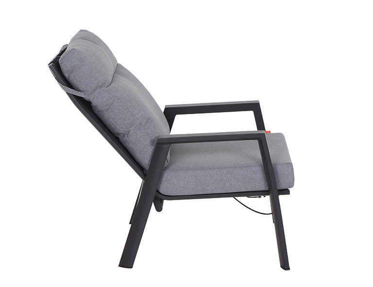 Siena Garden Loungesessel Valencia Aluminium Ranotex®-Gewebe grau J04048