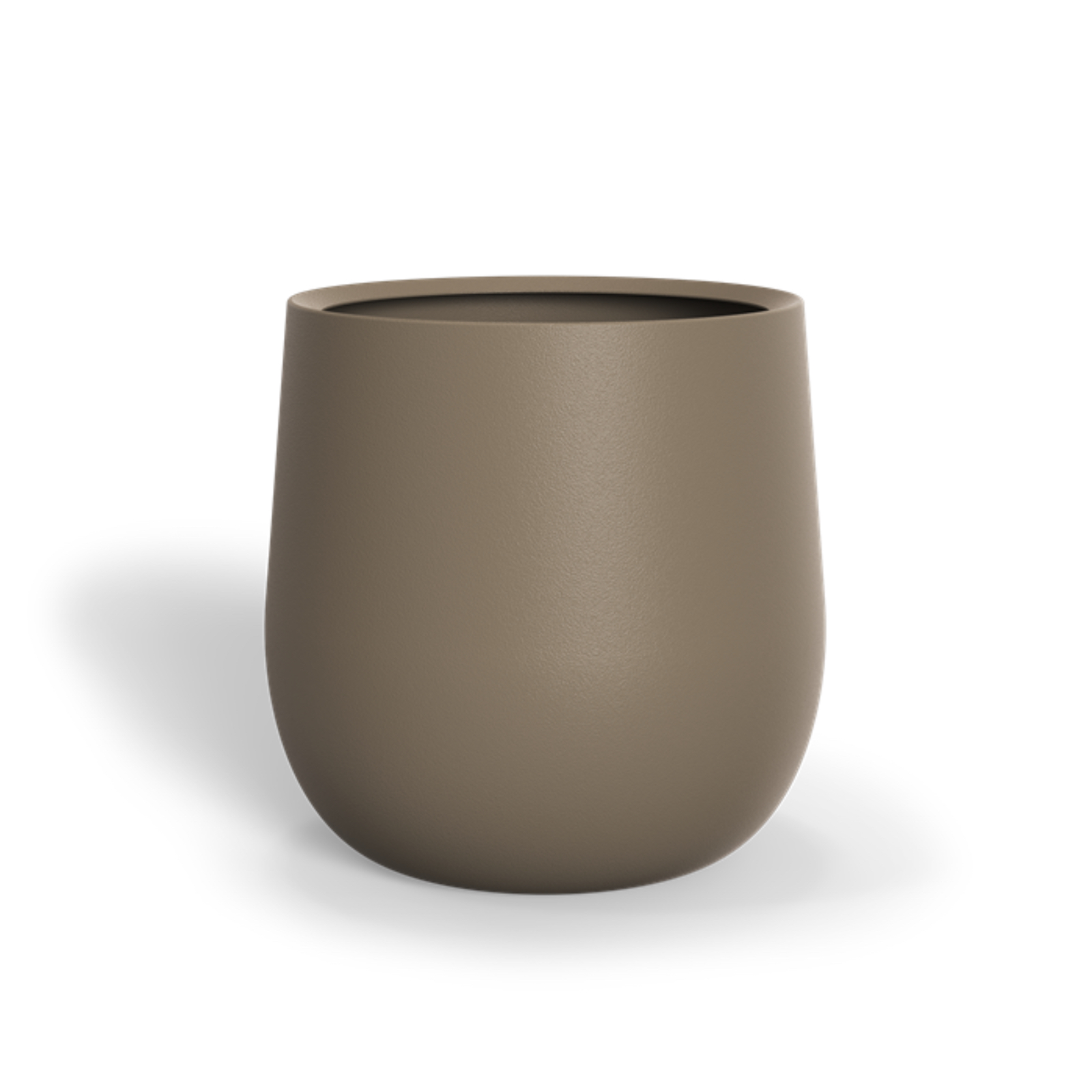 Adezz Lora Pflanzgefäß Fiberglas Pflanzkübel Blumenkübel 80x80 cm beigegrau