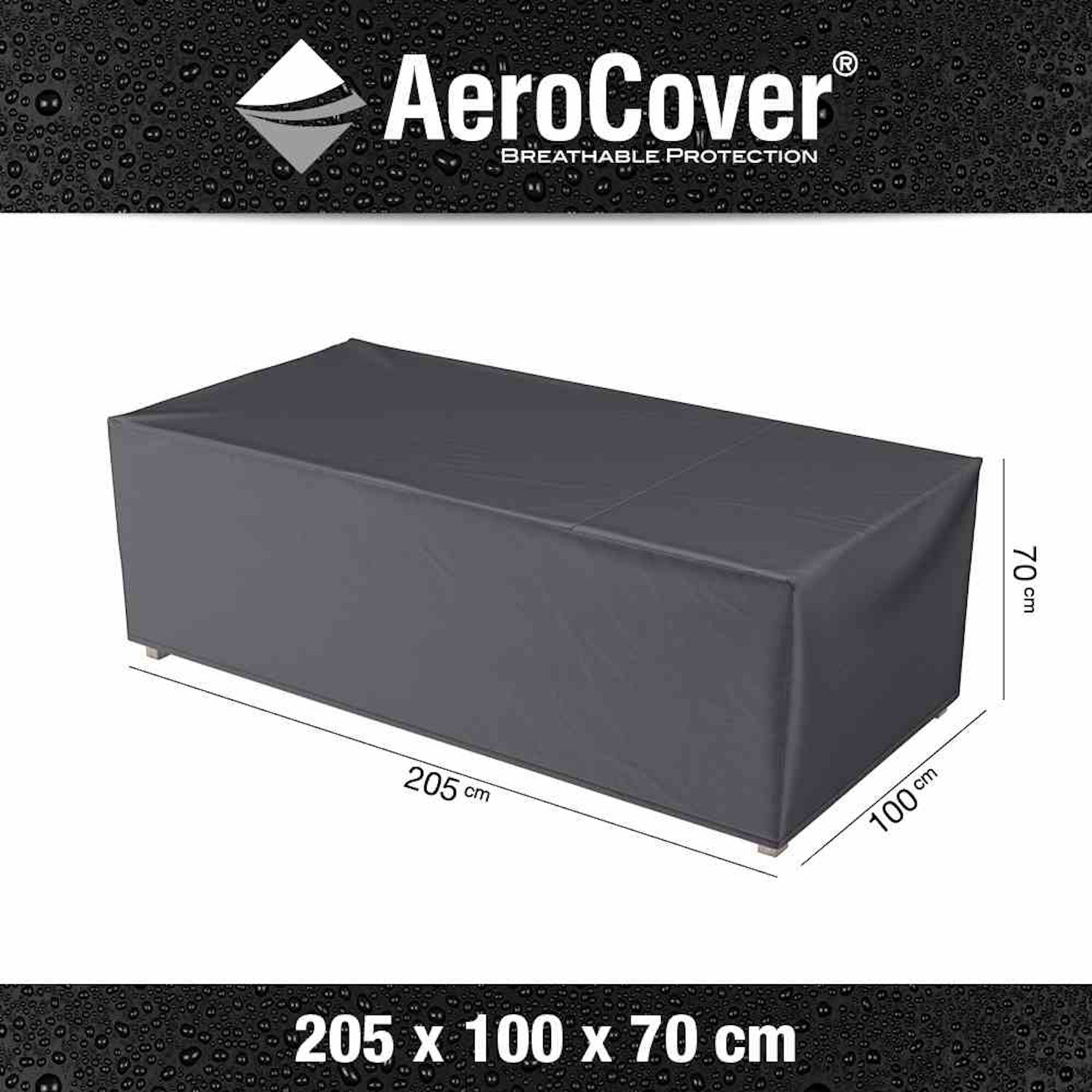 AeroCover Schutzhülle für Loungebänke Schutzhaube Bankabdeckung 205x100x70 cm