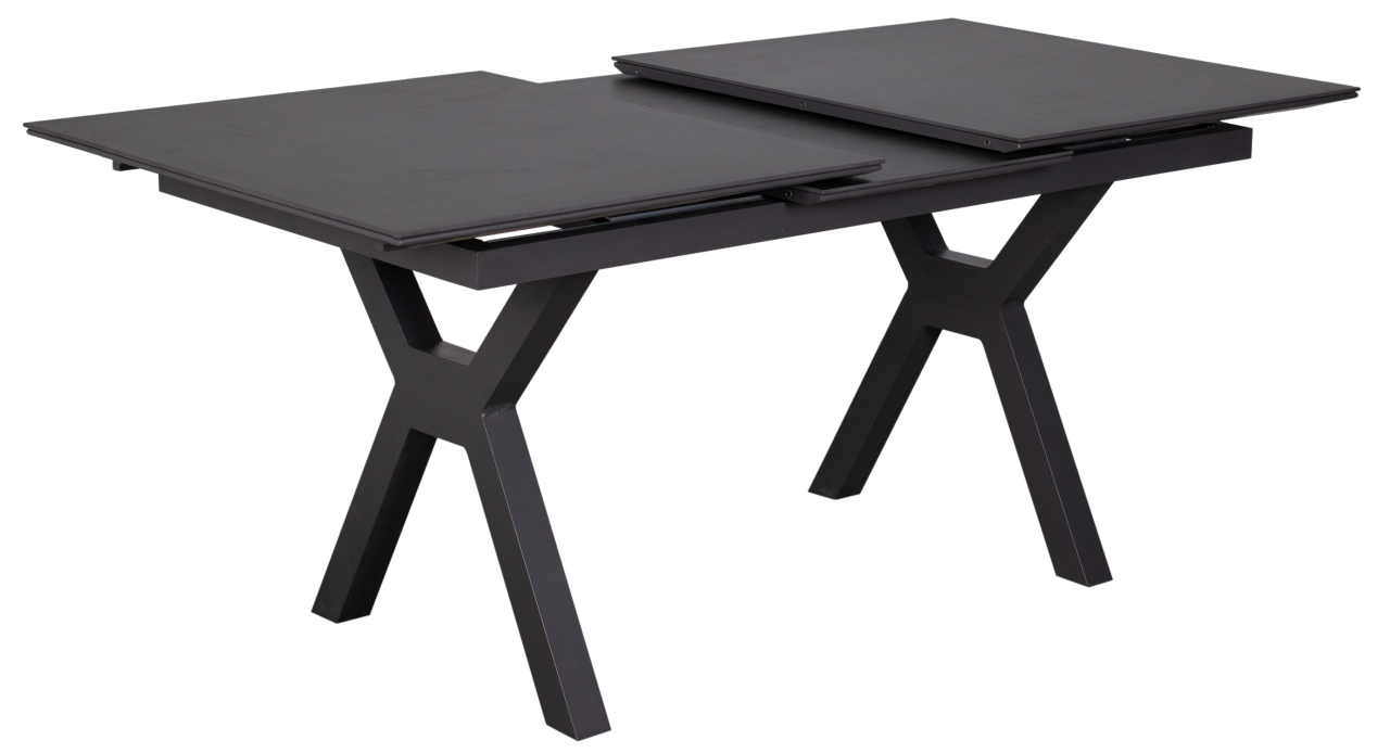 deVries "HAMMOND" Auszugstisch dunkelgrau Gartentisch Esstisch 160/210x90x76 cm