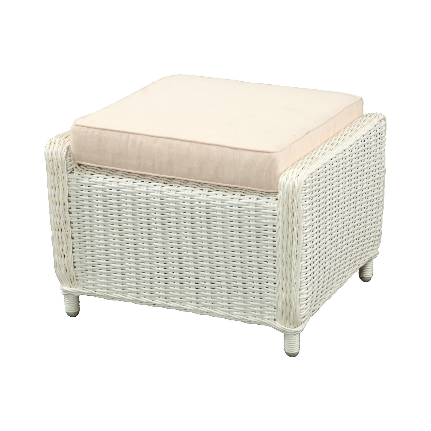 Inko Lounge-Hocker Leona Rattanoptik Sitzhocker Fußhocker 3 Farben zur Wahl