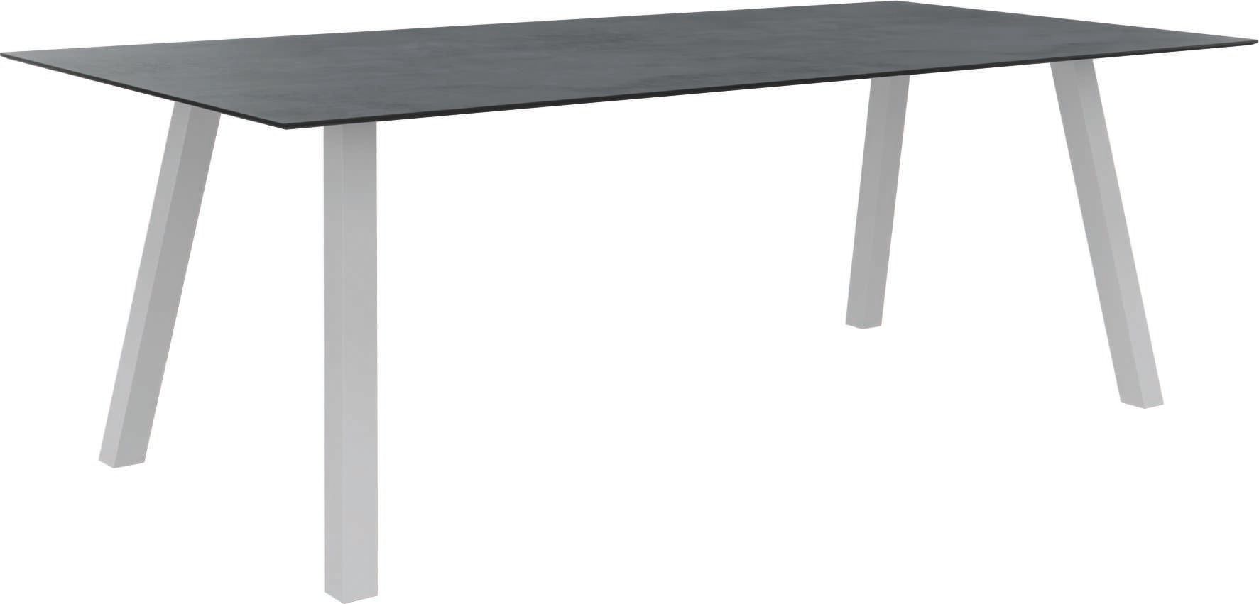 Stern Interno Dining-Tisch Gartentisch 220x100cm Aluminium weiß mehrere Tischplatten