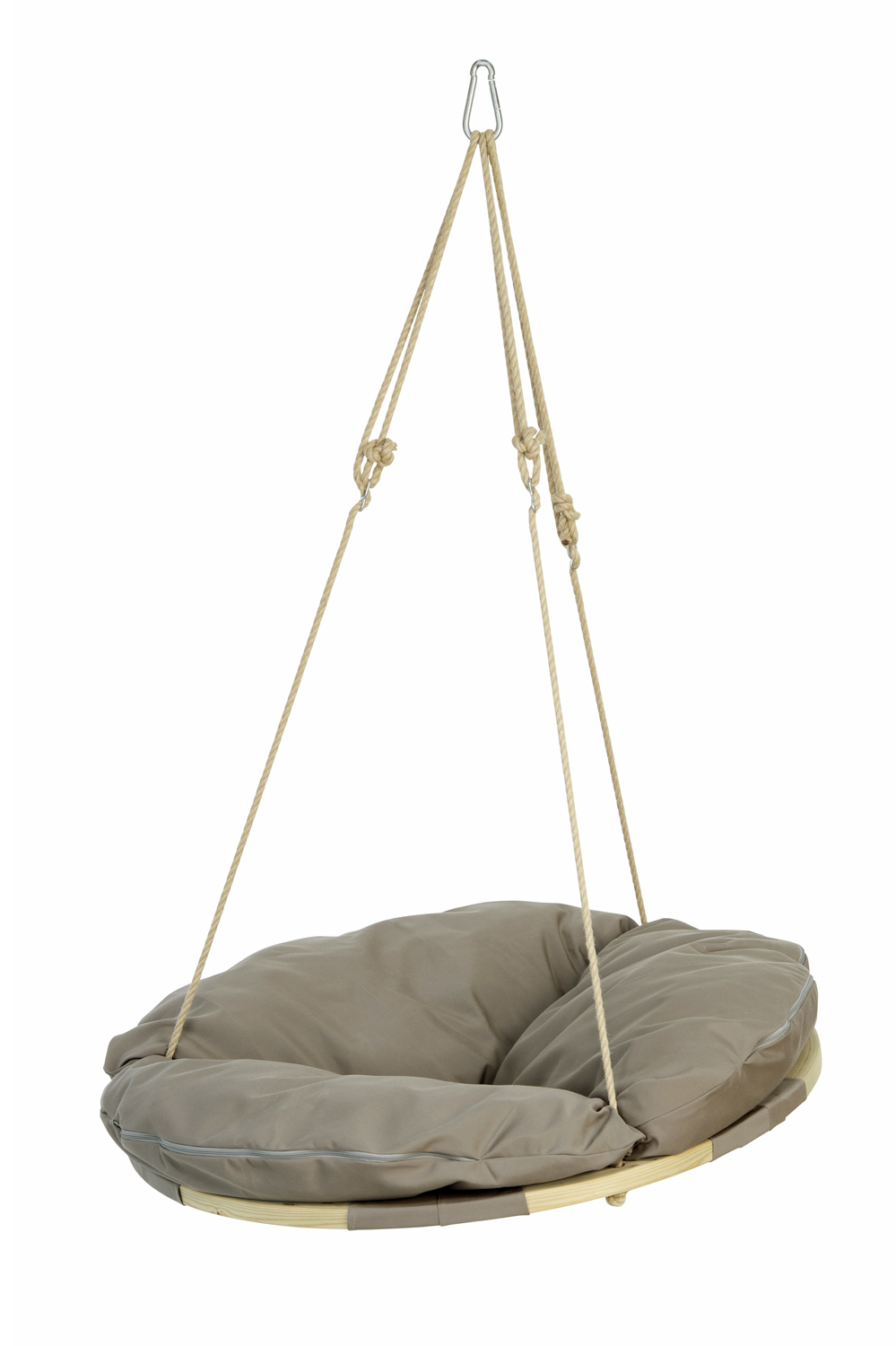 AMAZONAS Hängesessel Swing Nest Taupe mit weich gepolsterter Liegefläche und abnehmbarem Kissen