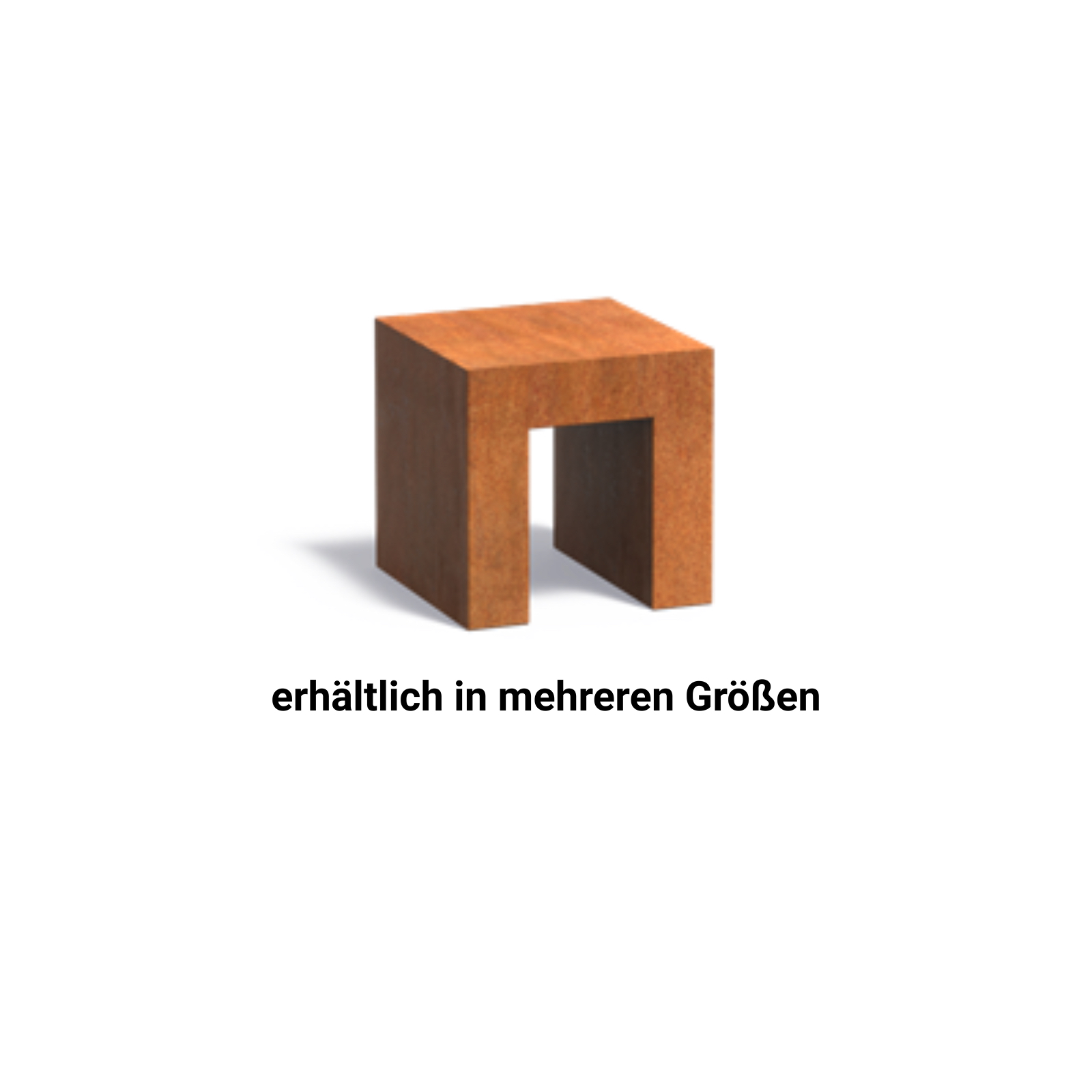 Adezz U-Sockel Corten-Stahl Gartensockel Standfuß bis zu 150 kg
