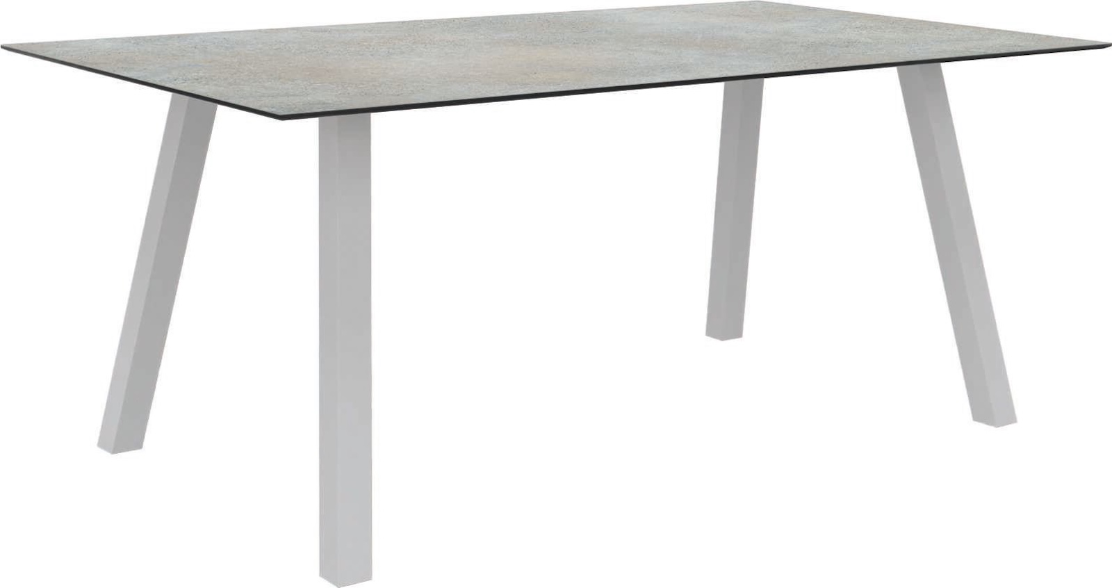 Stern Interno Dining-Tisch Gartentisch Vierkantrohr Aluminium weiß mehrere Varianten
