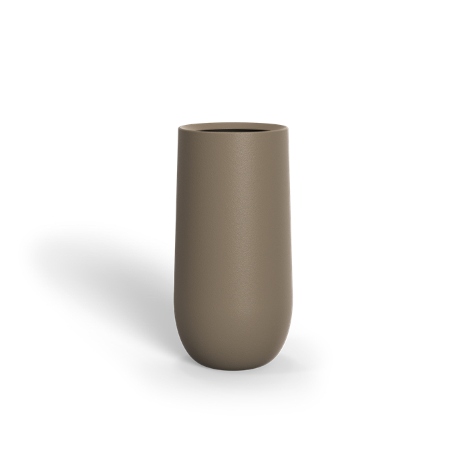 Adezz Lora Pflanzgefäß Fiberglas Pflanzkübel Blumenkübel 40x80 cm beigegrau