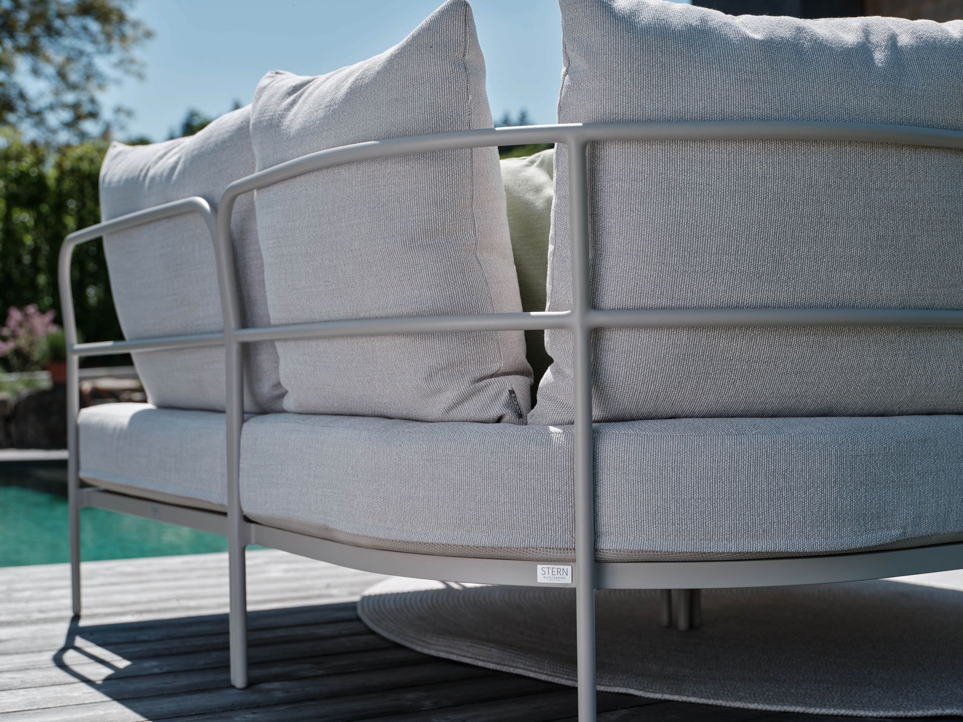 Stern Coco Lounge-Mittelelement Lounge-Bank Lounge-Sofa Gartensofa greige/vanilla
