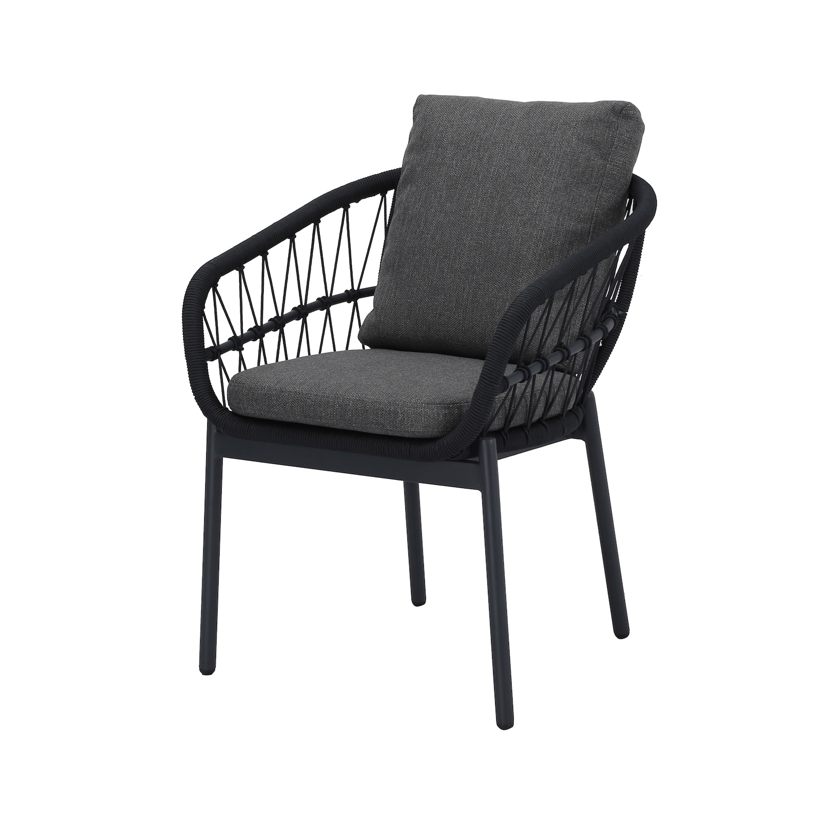 Best Tropea Outdoor Dinning Stuhl Gartenstuhl Anthrazit 63,5 x 64,5 x 78,5 cm