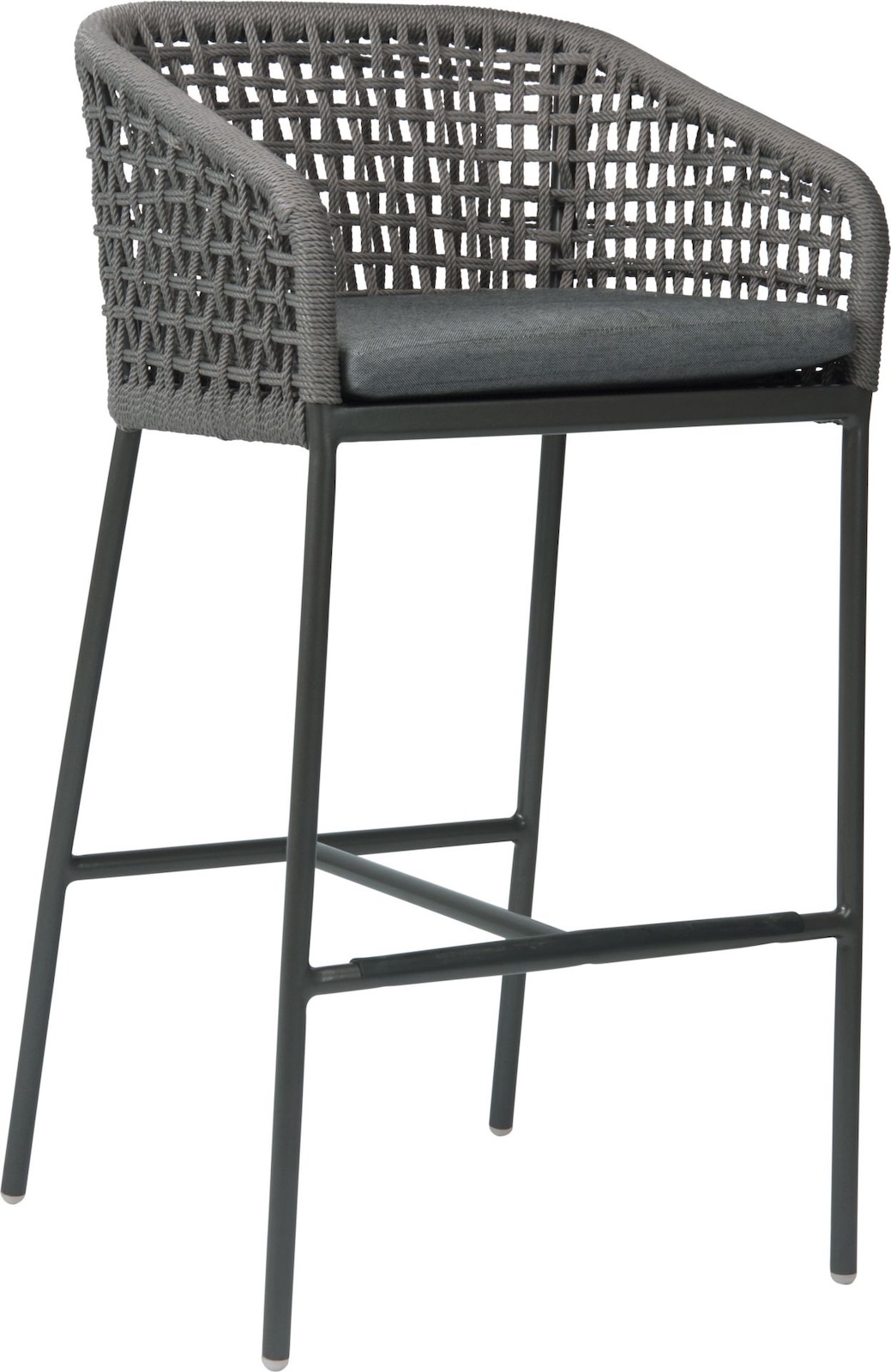 Stern Barhocker Greta Aluminium anthrazit/platin/seidengrau Barsessel Sitzhöhe 82 cm