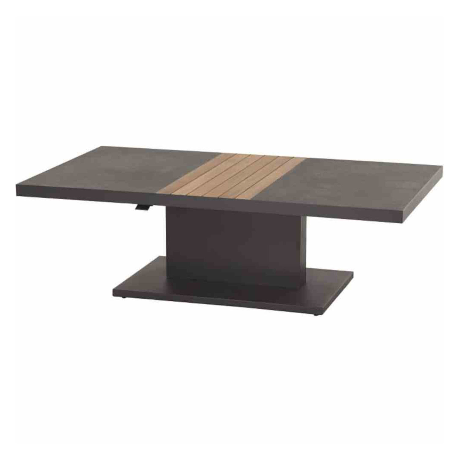 Siena Garden Lifttisch Lindos 160x90 cm anthrazit/Teakholz M21947 Loungetisch