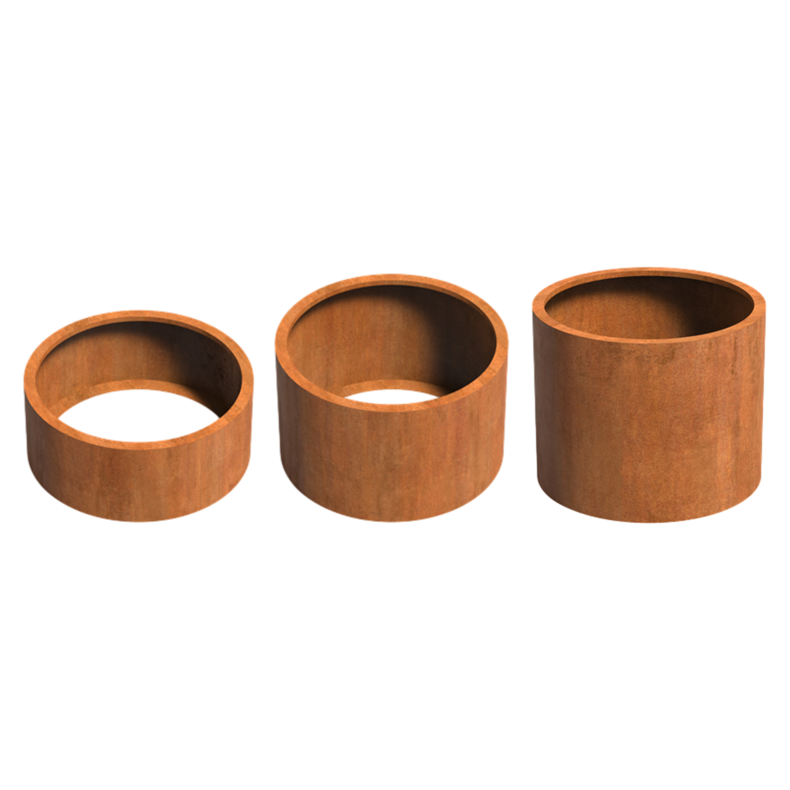 Adezz Circum ohne Boden Pflanzgefäß aus Corten-Stahl Pflanzkübel Blumentopf