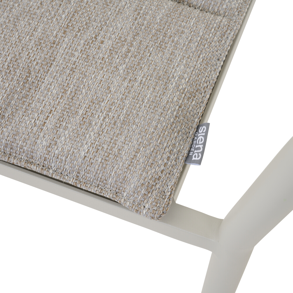 Siena Garden Kent Stapelsessel matt seidengrau/taupe grau/Teak Rope