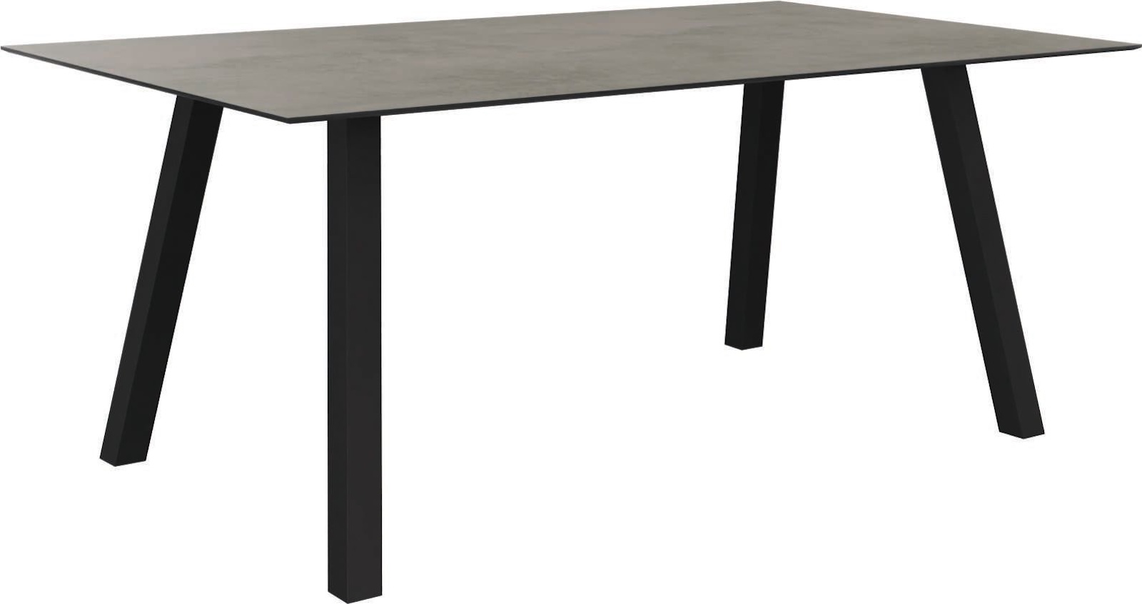 Stern Interno Dining-Tisch Gartentisch Vierkantrohr Aluminium anthrazit mehrere Tischplatten