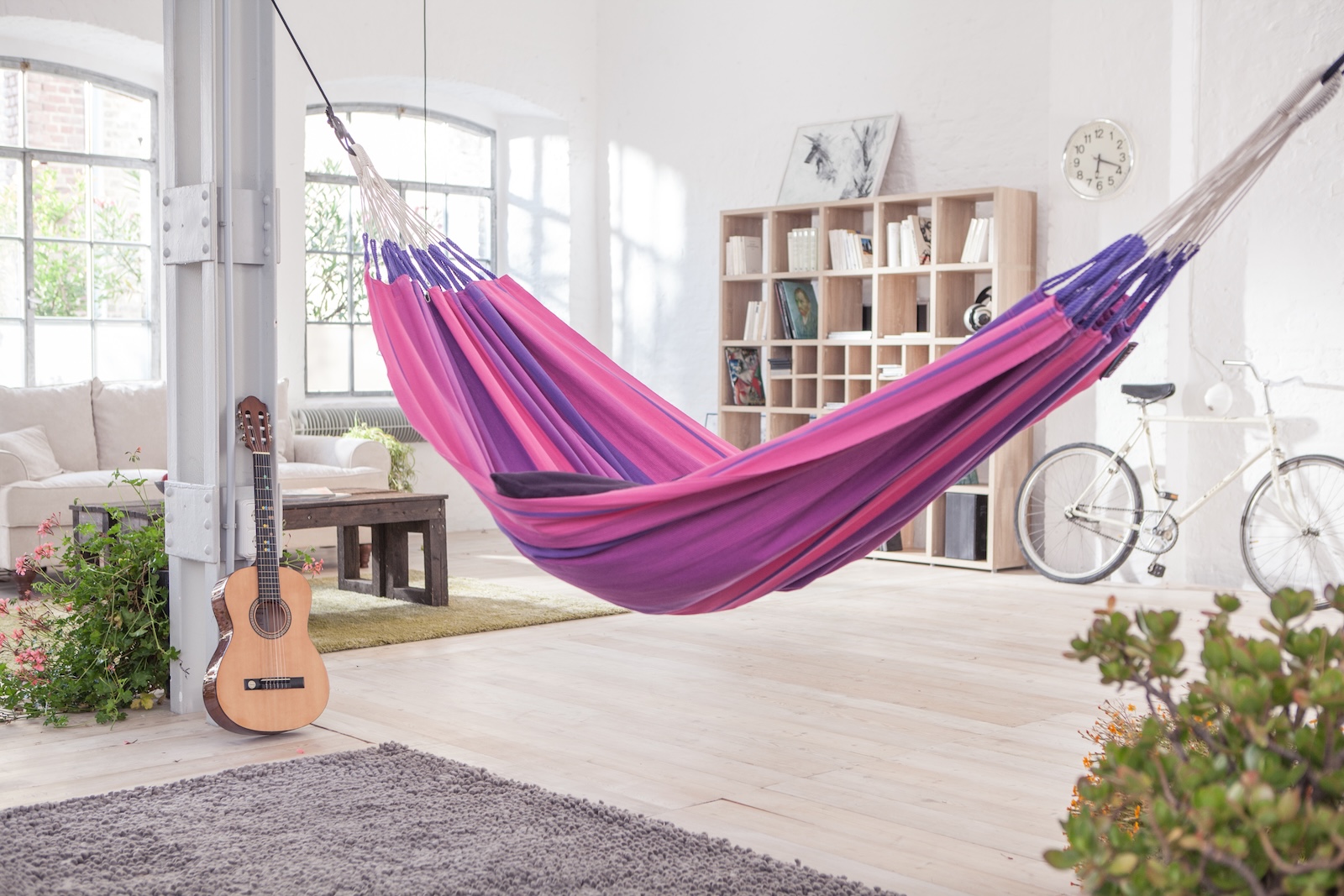 La Siesta Orquídea Purple - Klassische Einzel-Hängematte aus Baumwolle