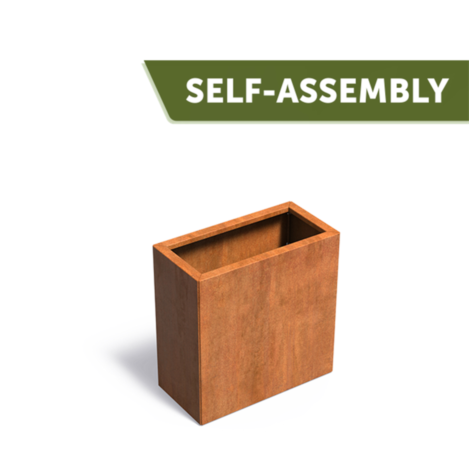 Adezz Carrez Connect ohne Boden aus Corten-Stahl Pflanzgefäß Pflanzkübel