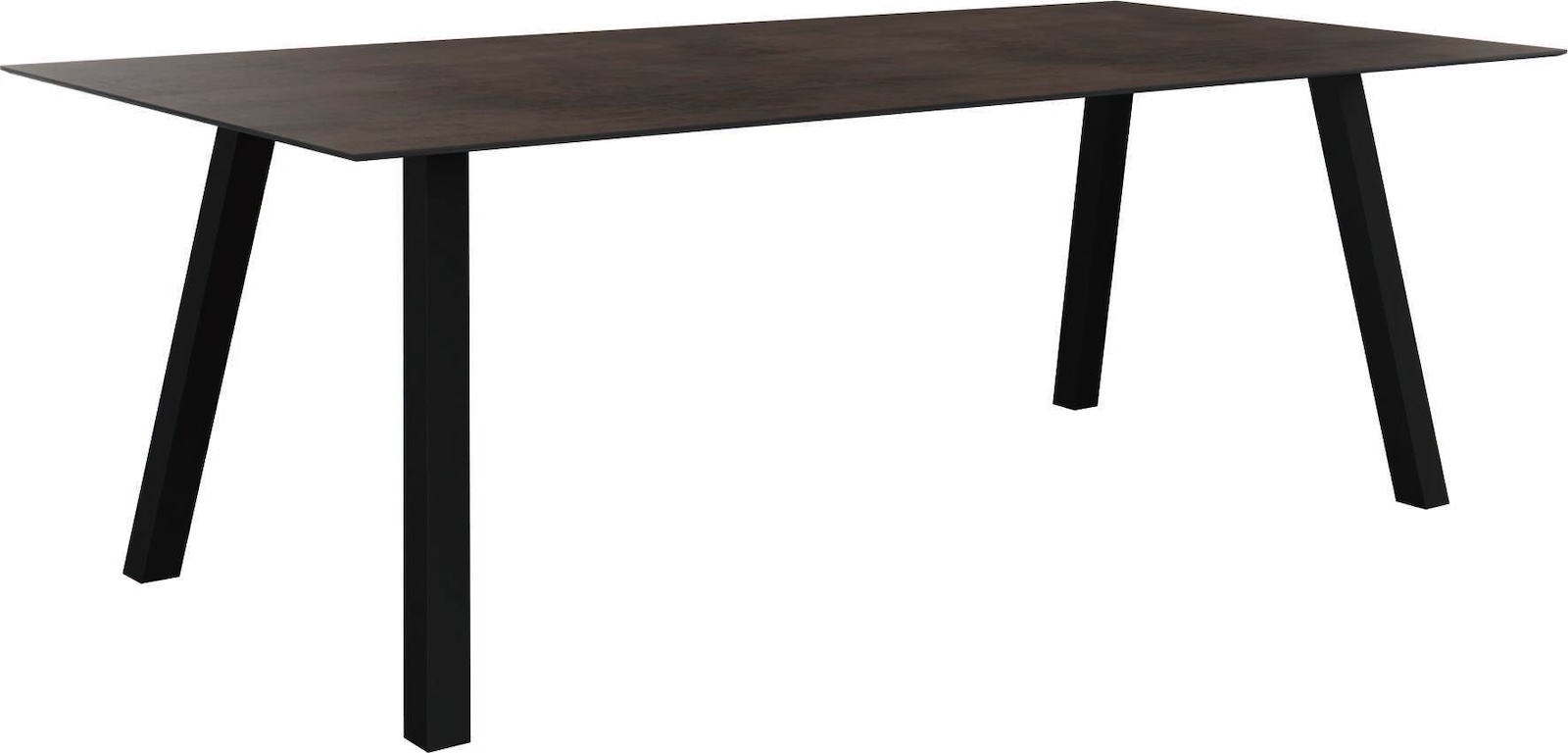 Stern Interno Dining-Tisch Gartentisch 220x100cm Aluminium schwarz mehrere Tischplatten