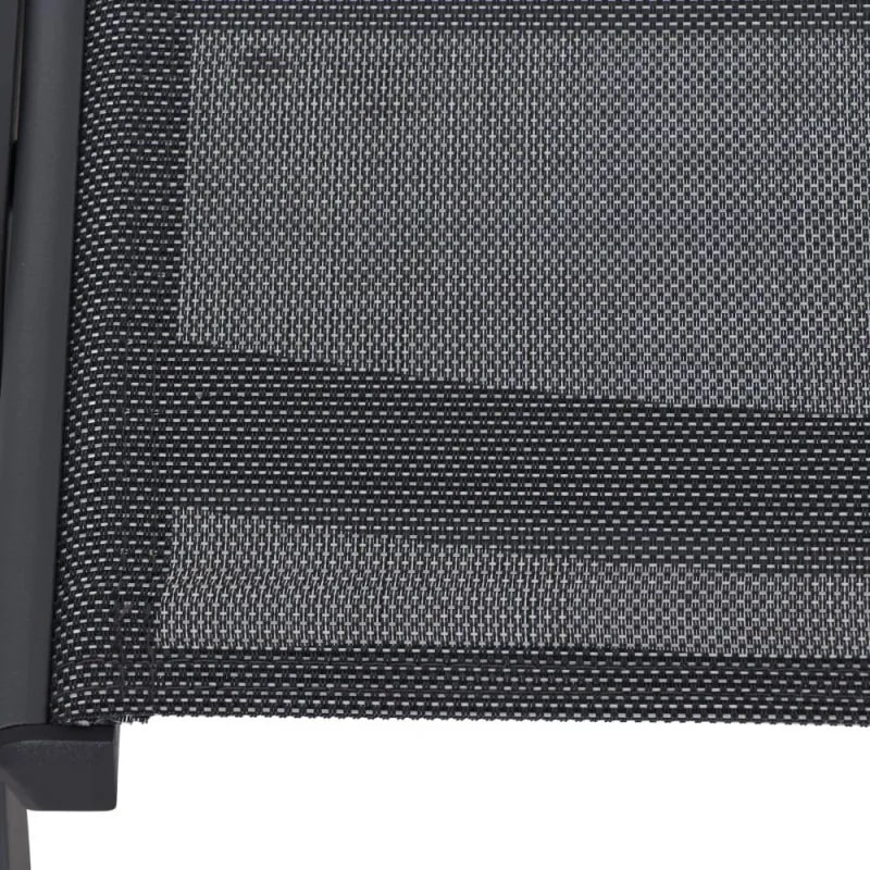Siena Garden Tesoro Hocker – Aluminium & Ranotex in silber schwarz (M29540)