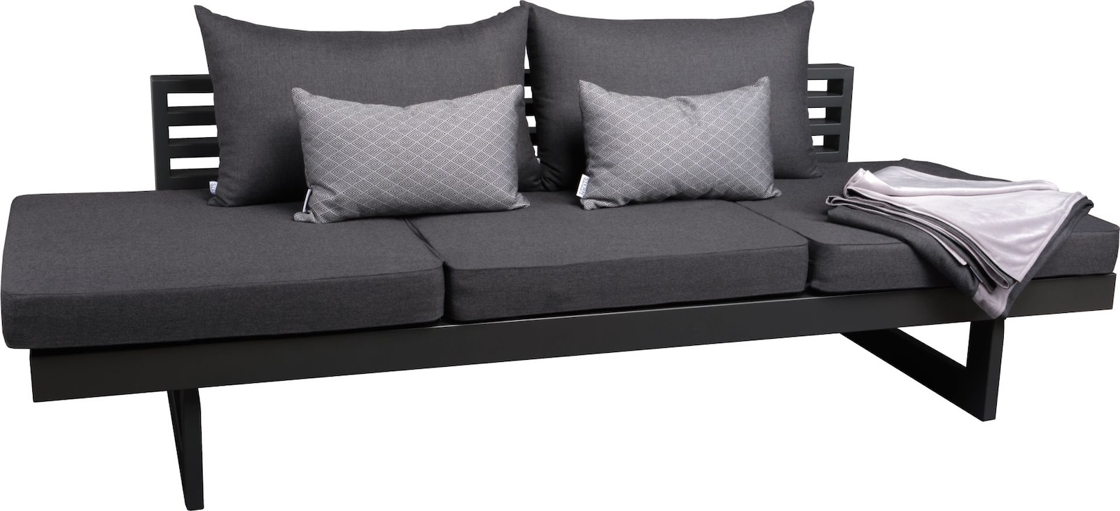 Stern New Holly Dinning-Bank Gartenbank Lounge-Bank Lounge-Sofa schwarz