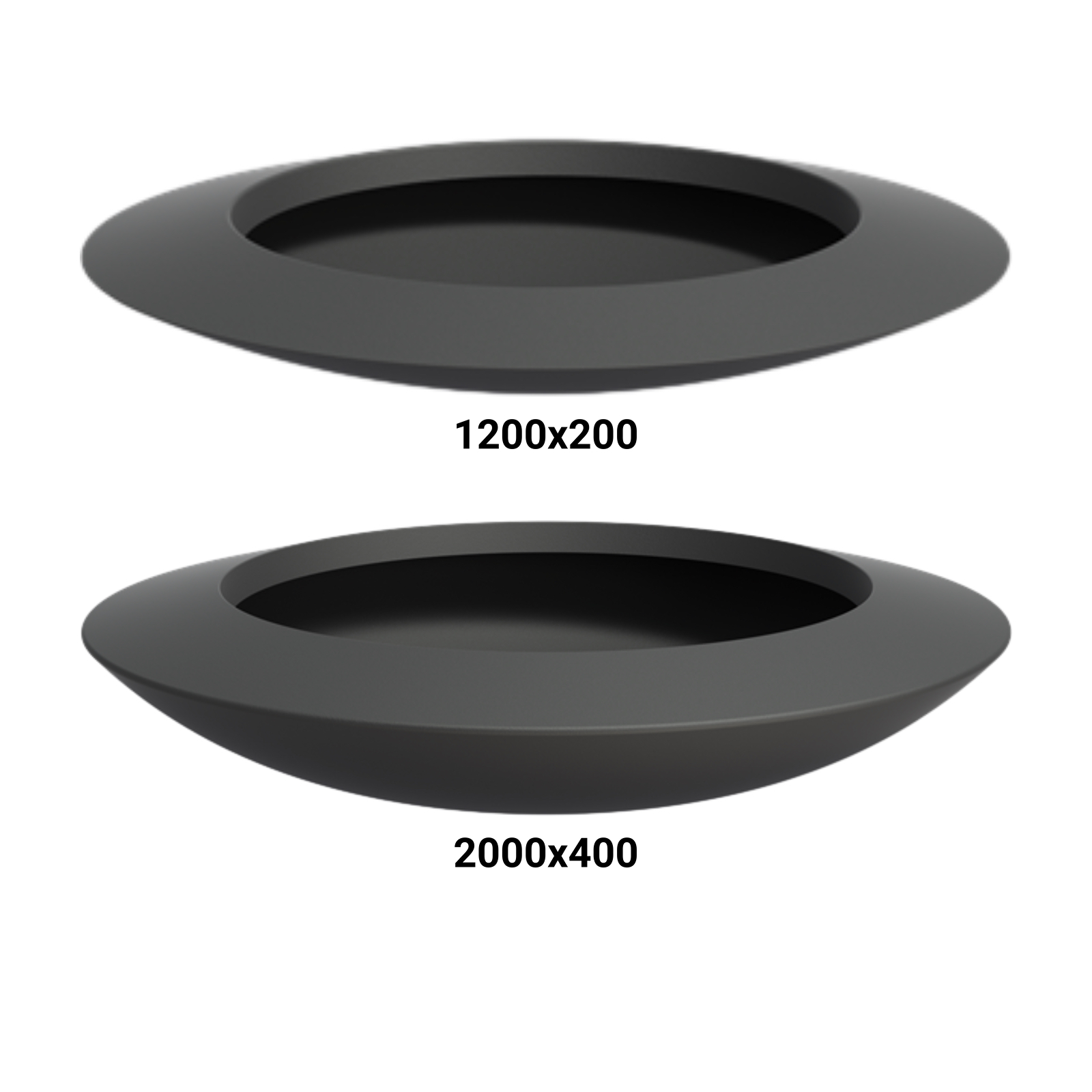 Adezz Malva Pflanzgefäß Fiberglas Pflanzkübel Blumenkübel Blumentopf schwarz