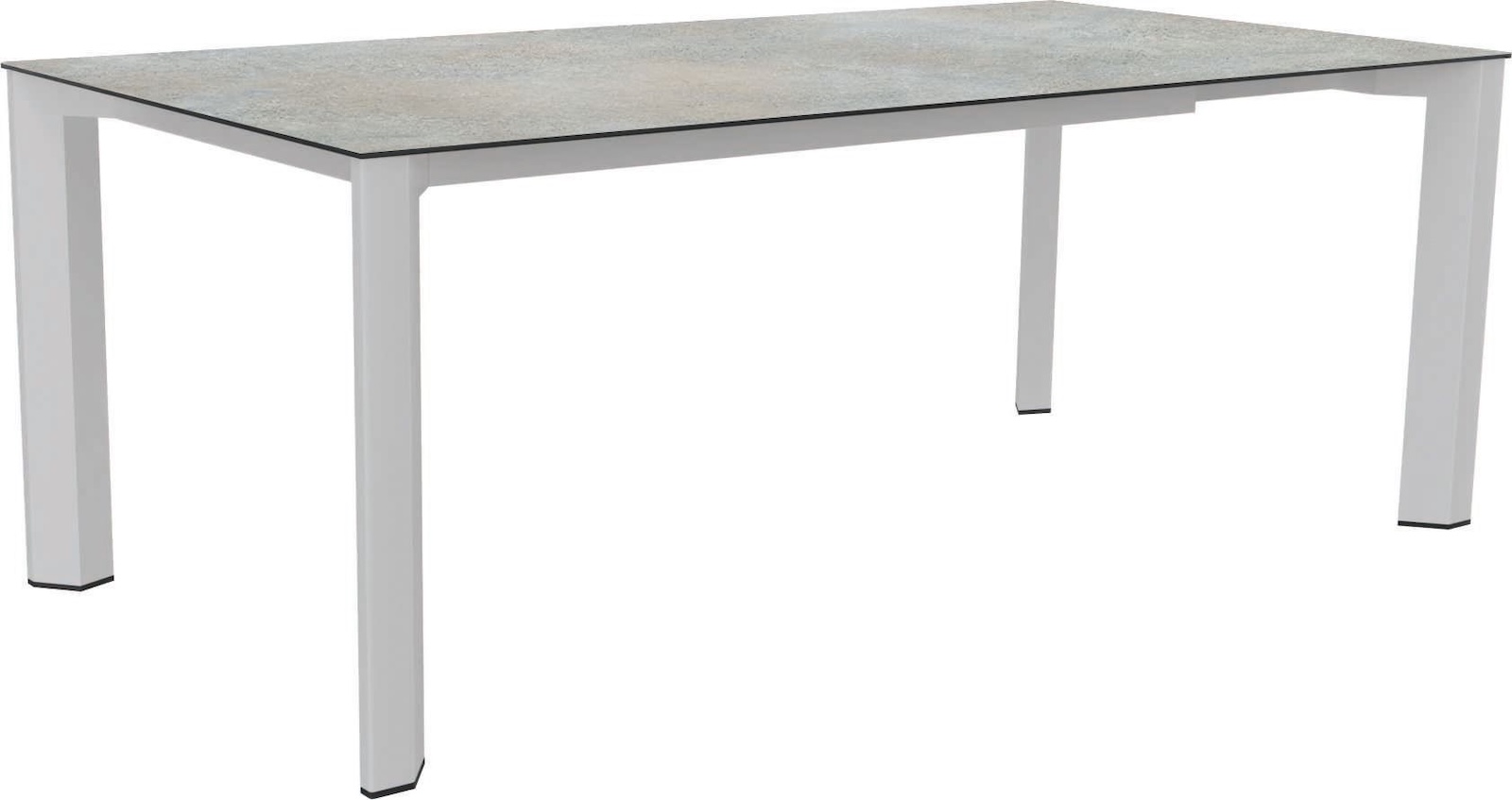 Stern Penta Ausziehtisch Gartentisch Dinning-Tisch Aluminium weiß 200/250x100 cm