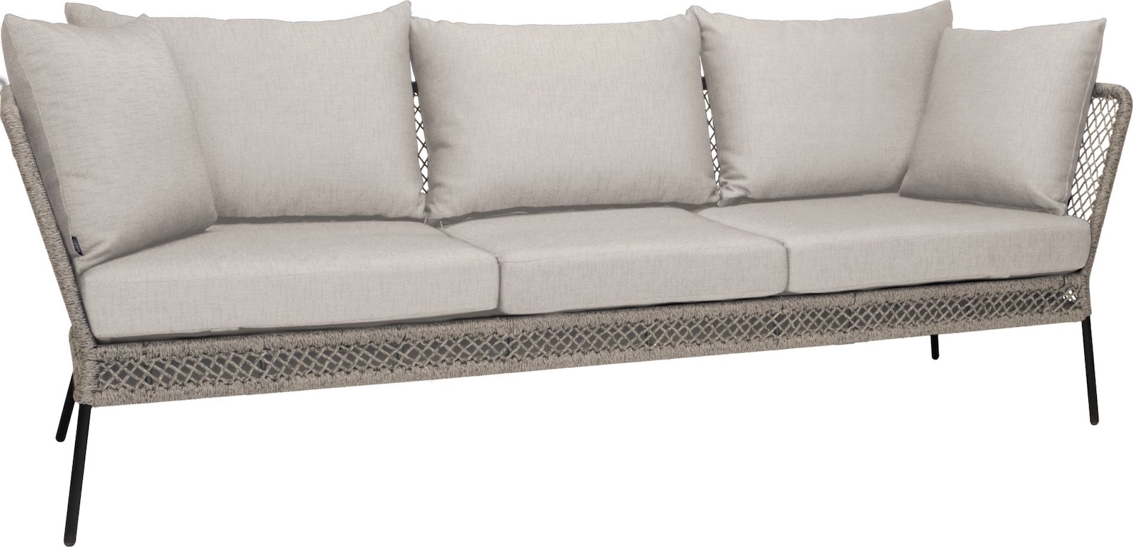 Stern Odea Lounge-Set 5-teilig Greige/Granitgrau Lounge-Bank Lounge-Sessel Tisch Hocker