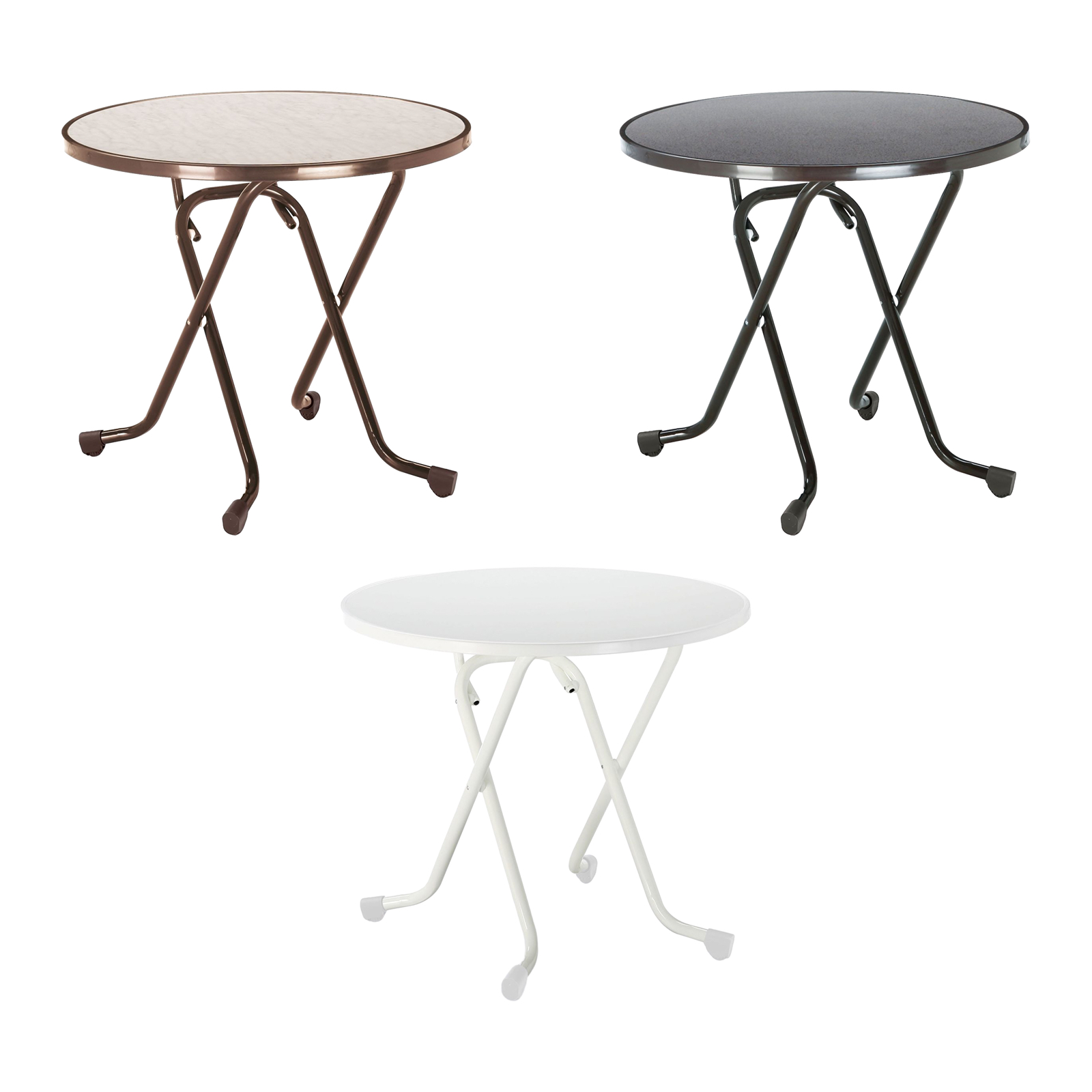 Best Dublin Dinning Tisch Gartentisch Beistelltisch Balkontisch rund 80 x 73 cm