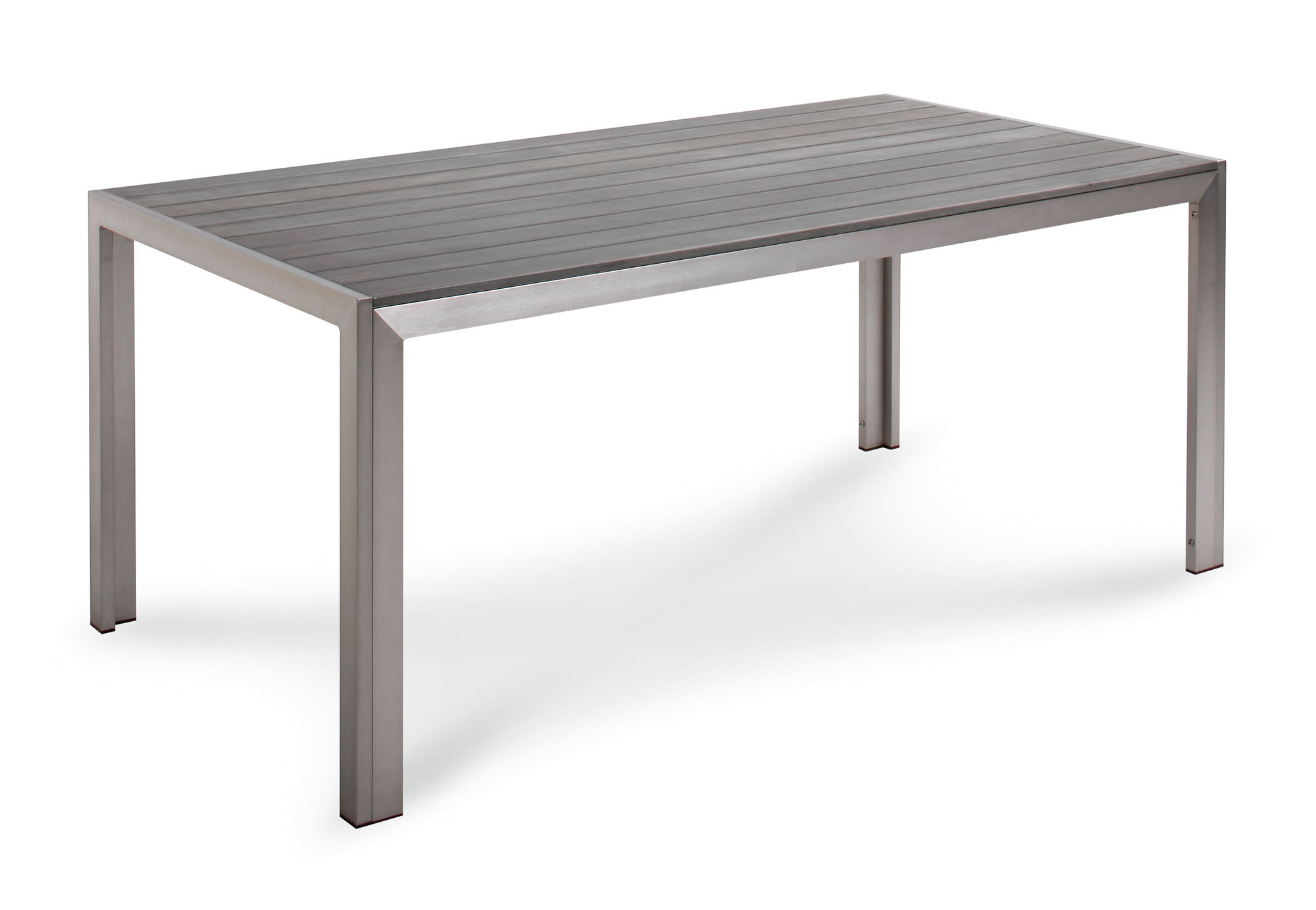 Best Freizeitmöbel Tisch Seattle Aluminium 180 x 90 x 76 cm silber/anthrazit