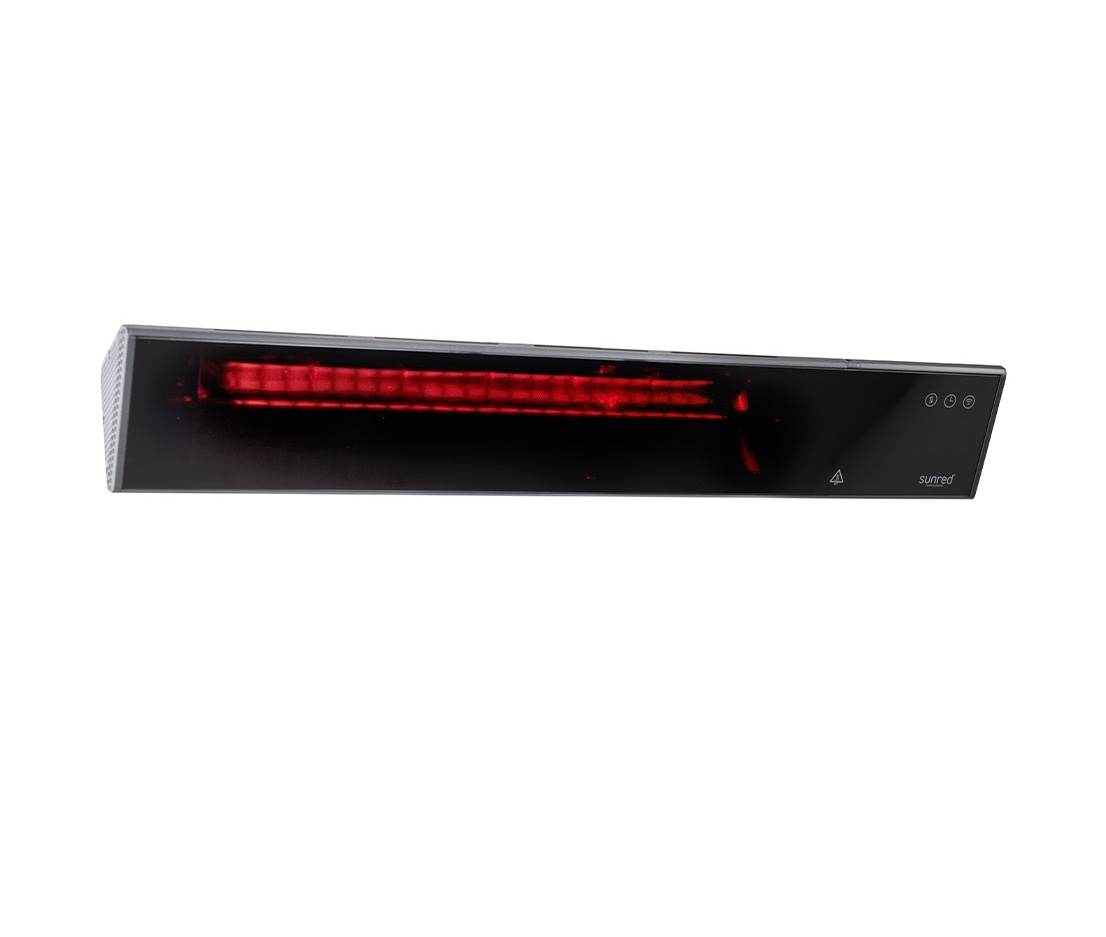 SUNRED® Smart Heater Proglax Gastro Wall / Hanging Black 2000W Heizstrahler Wand-/Deckenmontage