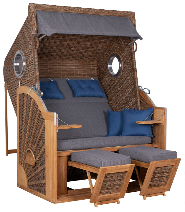 deVries Strandkorb PURE® CLIFF XL SUN PE Des. 486 st. griseum 130 x 80 x 160 cm deVries Strandkorb PURE® CLIFF XL SUN PE Des. 486 st. griseum 130 x 80 x 160 cm