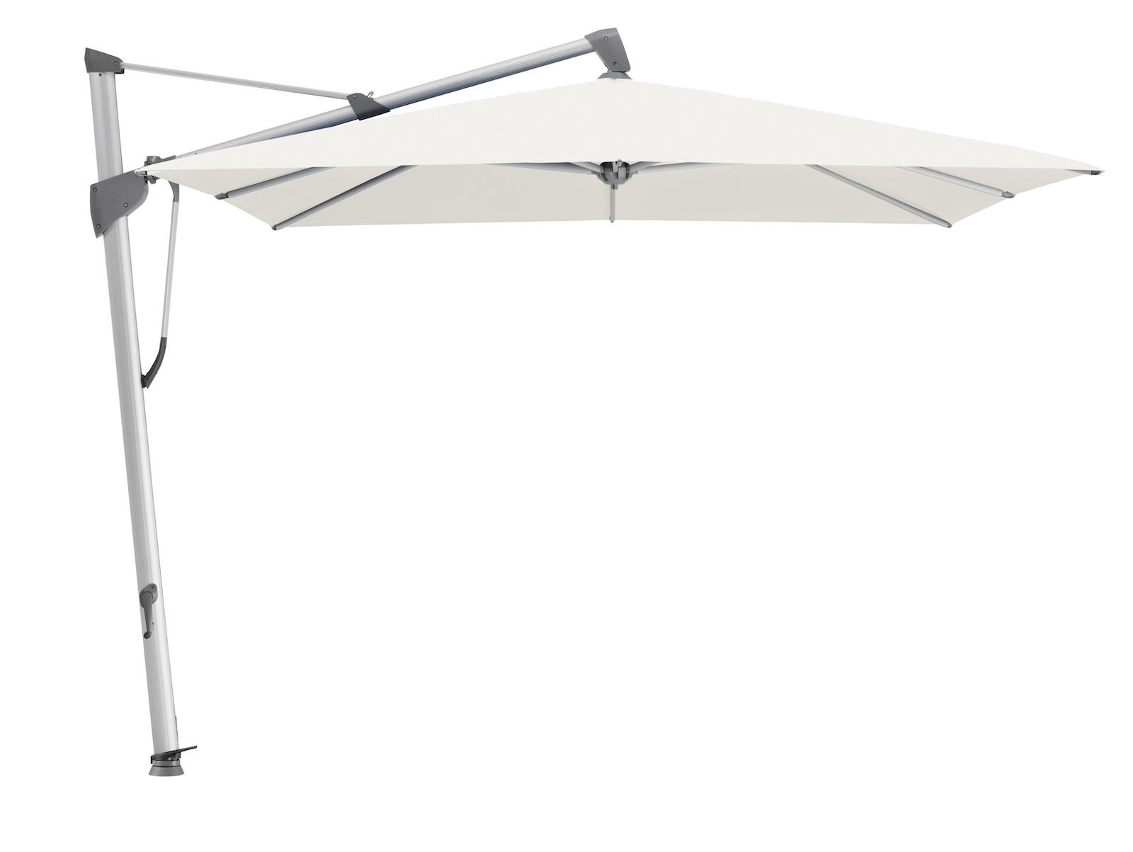GLATZ Ampelschirm SOMBRANO® S+ quadratisch 350 x 350 cm Freiarmschirm Farbe 404 White