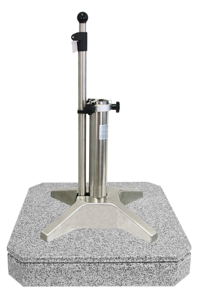 Liro Schirmständer Mini Plus 50 SE mit flexibler Klemmung Granit 51 x 51 cm grau G50SE - 51- 05