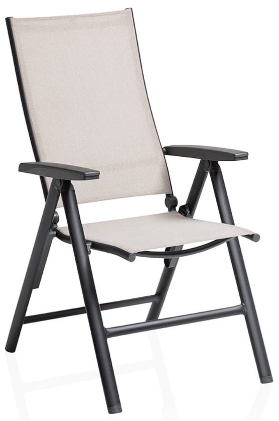 Kettler-Manhattan Silver-Line Multipositionssessel schwarz matt/Dublin Aluminium