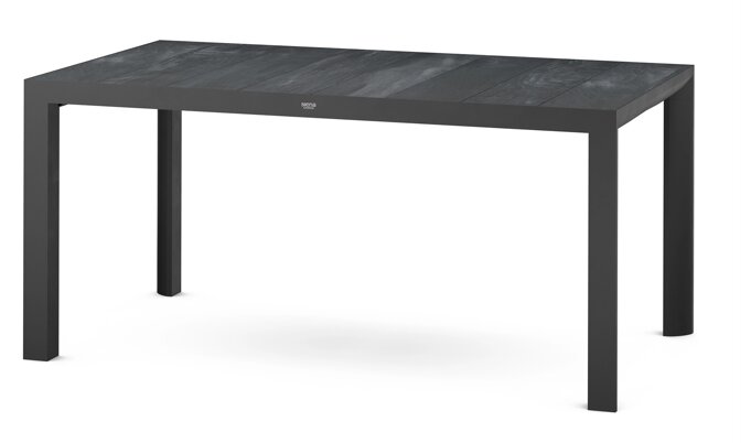Siena Garden Silva Dining Tisch 160x90 cm – Aluminium (matt anthrazit) & Keramikplatte (wood grey)