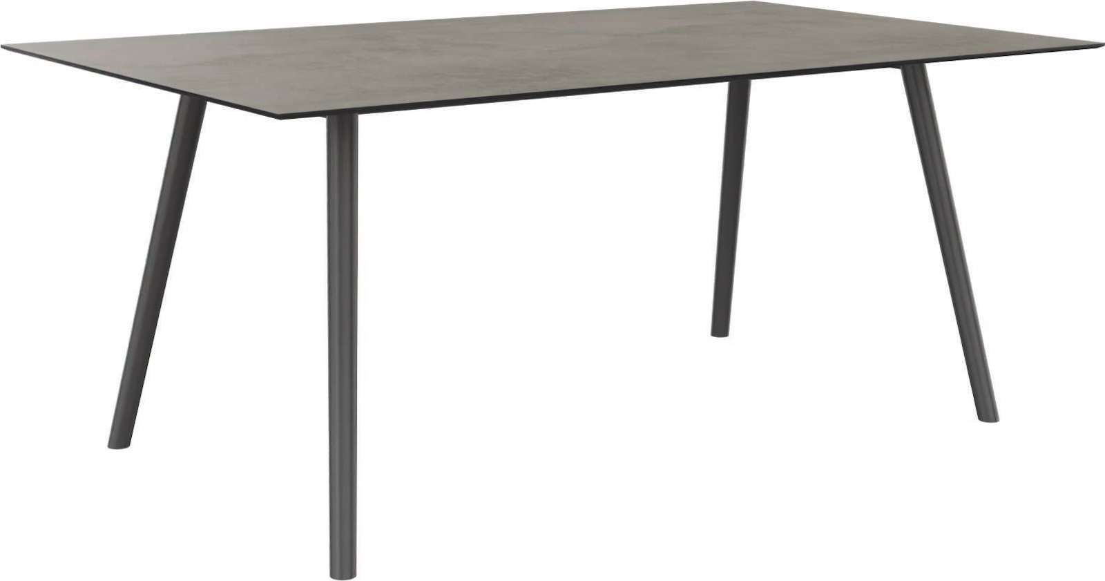 Stern Interno Dining-Tisch Gartentisch 180x100 cm Rundrohr Aluminium graphit