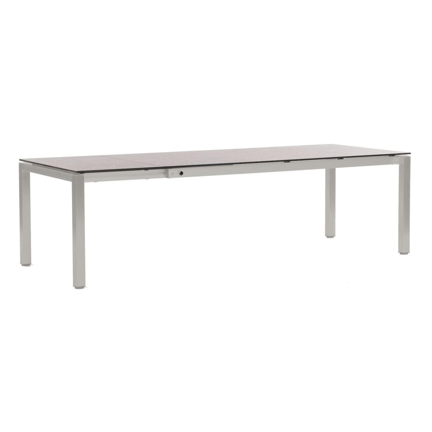 Sonnenpartner Ausziehtisch Base 200/260x100 cm Aluminium silber mit wählbarer Tischplatte HPL Gartentisch ausziehbar