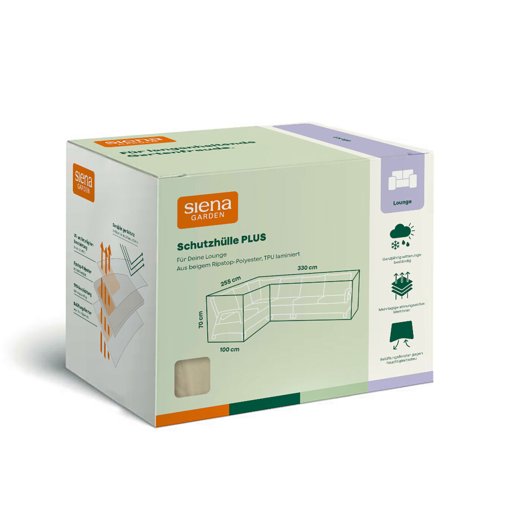 Siena Garden Loungesethülle 330x255x100x70 Schutzhülle Abdeckhaube Abdeckplane