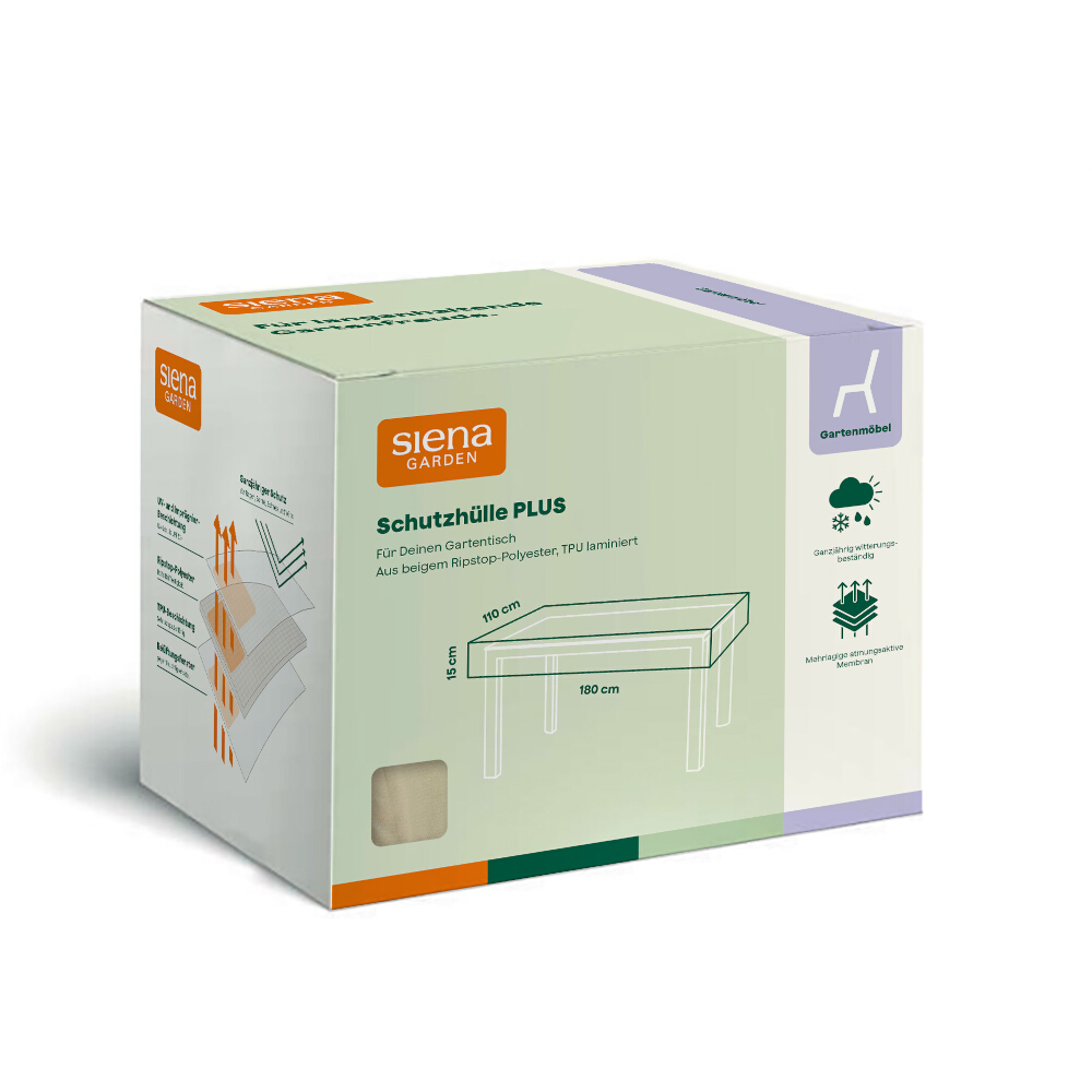 Siena Garden Tischhülle 180x110xH15 Schutzhülle Abdeckhaube Abdeckplane